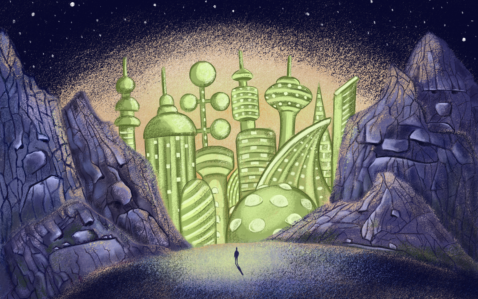 Таинственный город/The Mysterious City — Изображение №2 — Иллюстрация на Dprofile