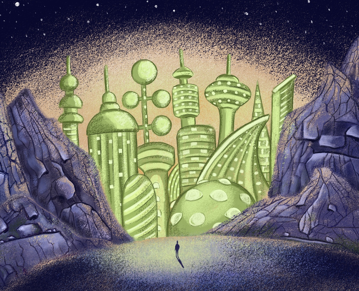 Таинственный город/The Mysterious City — Иллюстрация на Dprofile