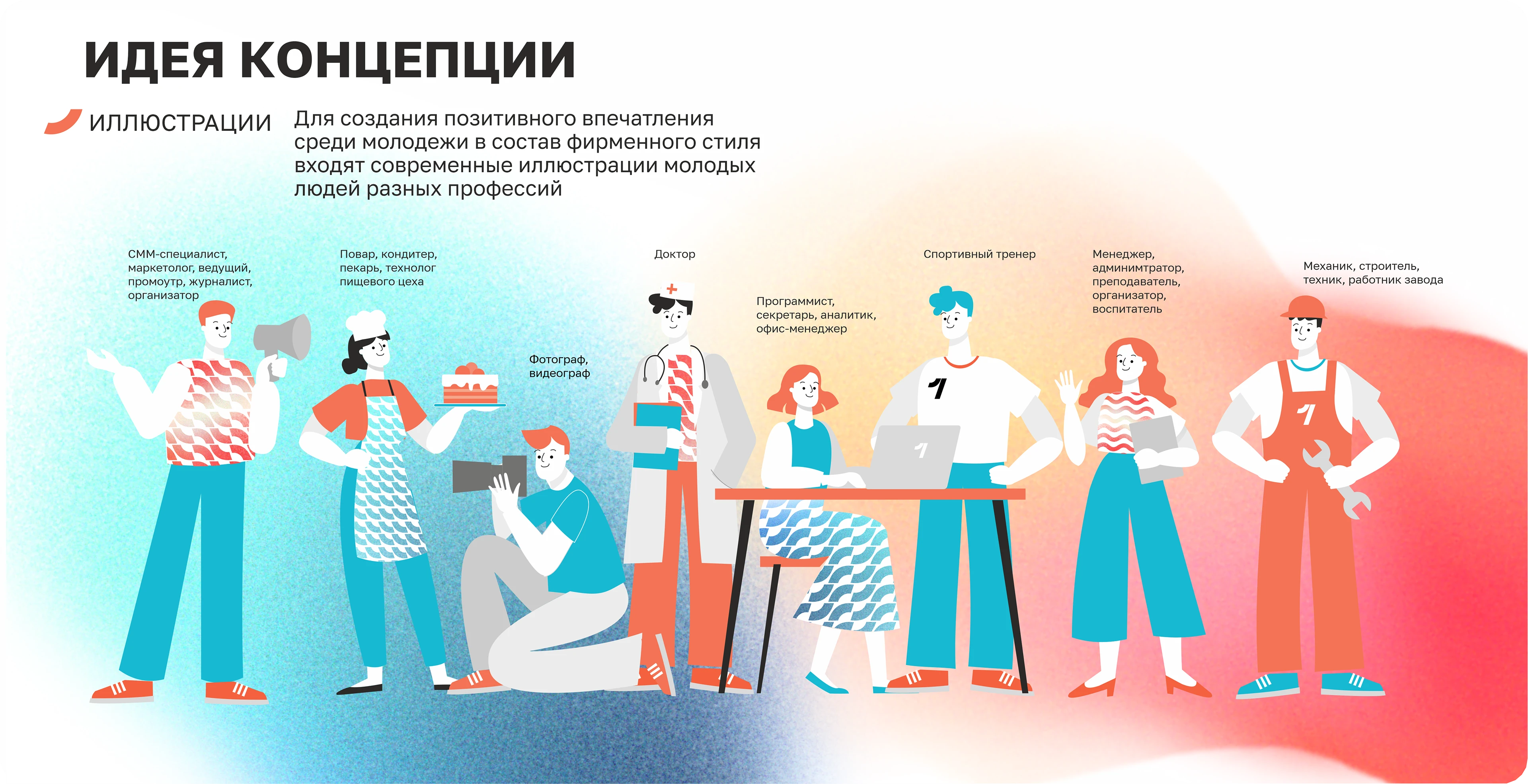 Фирстиль молодежного проекта "Первое рабочее место"" — Изображение №3 — Брендинг на Dprofile