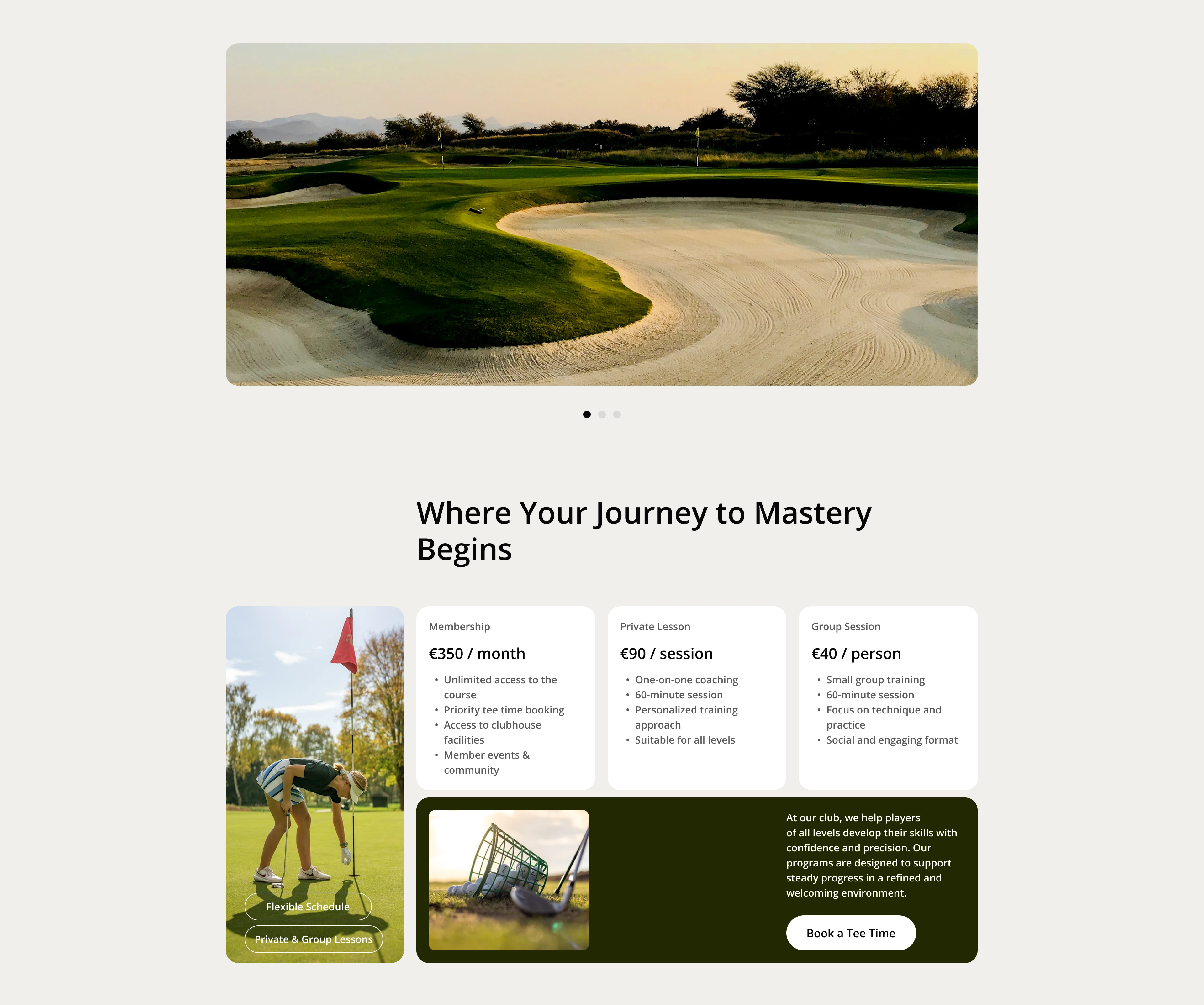 Silver Pines Golf Club — Web Design — Изображение №7 — Интерфейсы, Брендинг на Dprofile