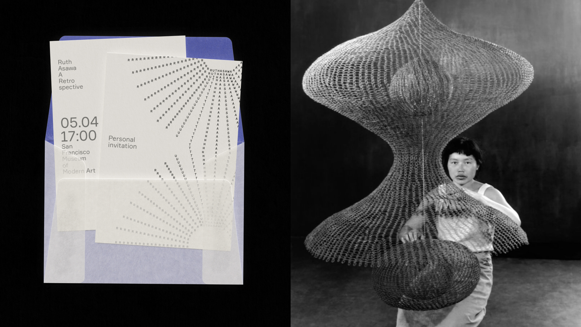 Ruth Asawa. A retrospective — Изображение №5 — Брендинг, Графика на Dprofile