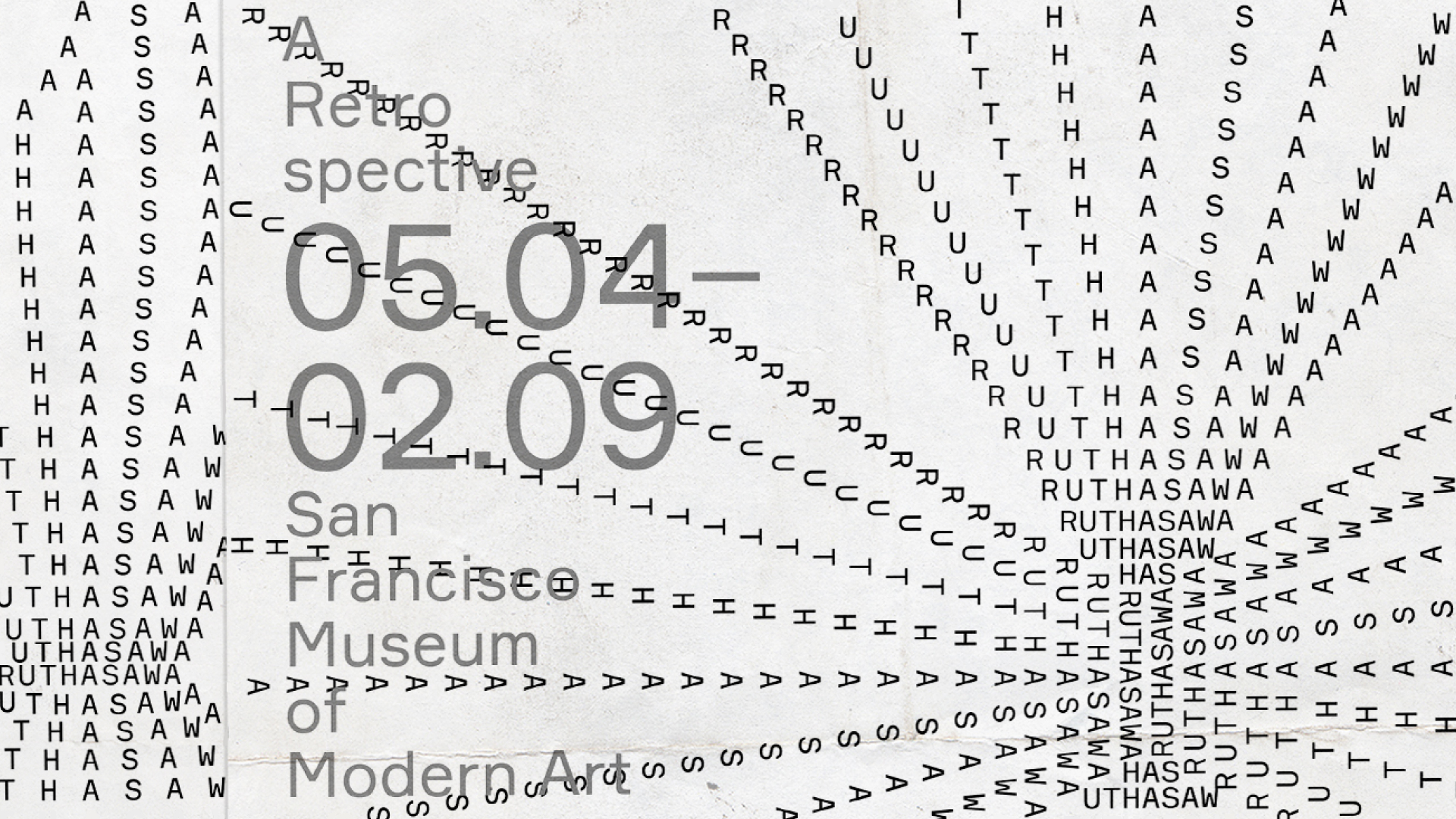 Ruth Asawa. A retrospective — Изображение №3 — Брендинг, Графика на Dprofile