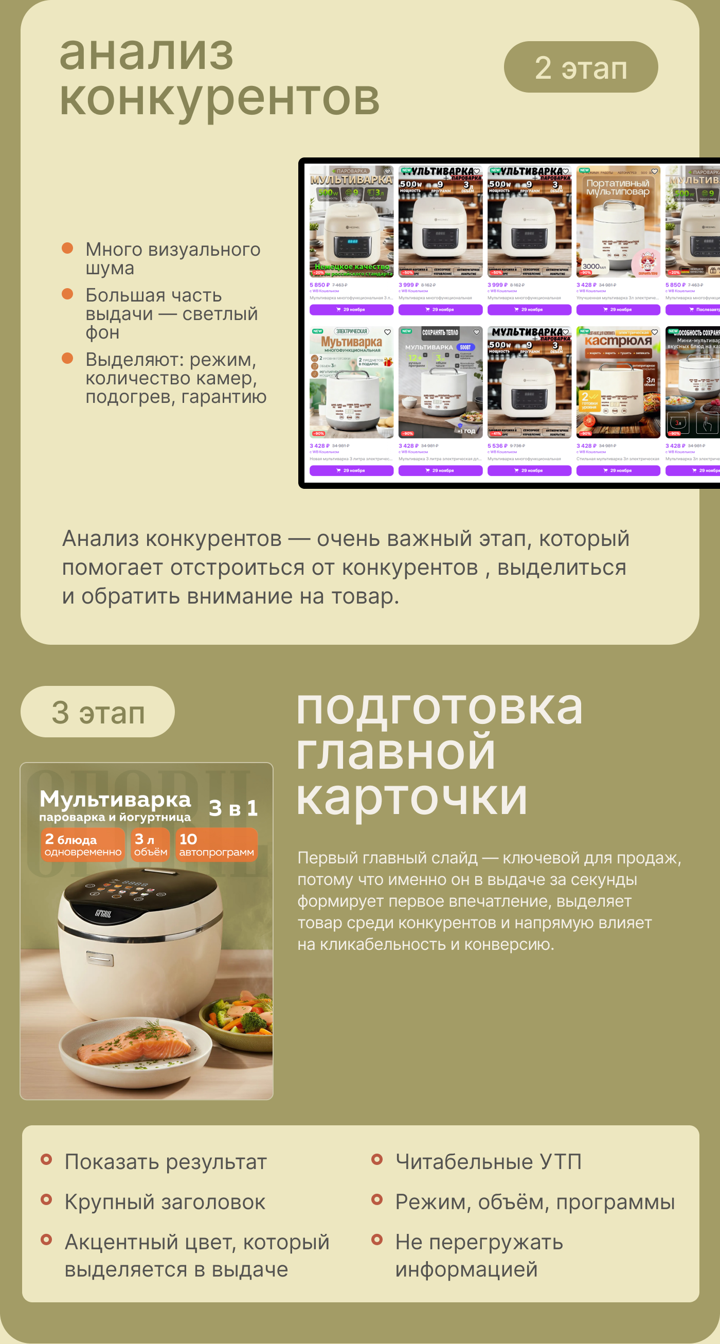 Инфографика для WB / OZON. Мультиварка — Изображение №3 — Графика, Маркетинг на Dprofile