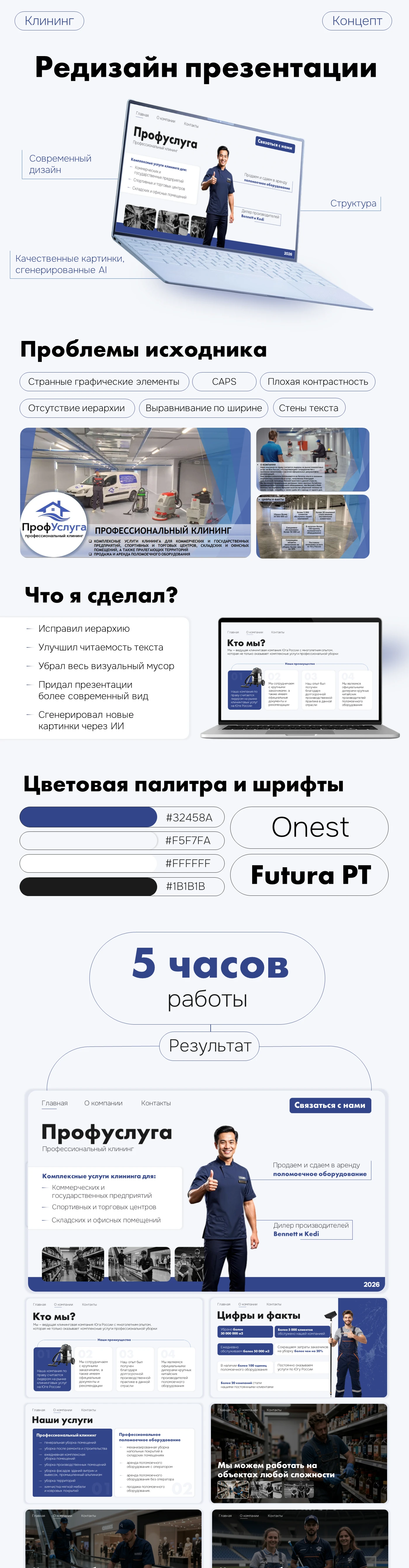 Дизайн презентации клининговой компании — Изображение №1 — Брендинг, Маркетинг на Dprofile