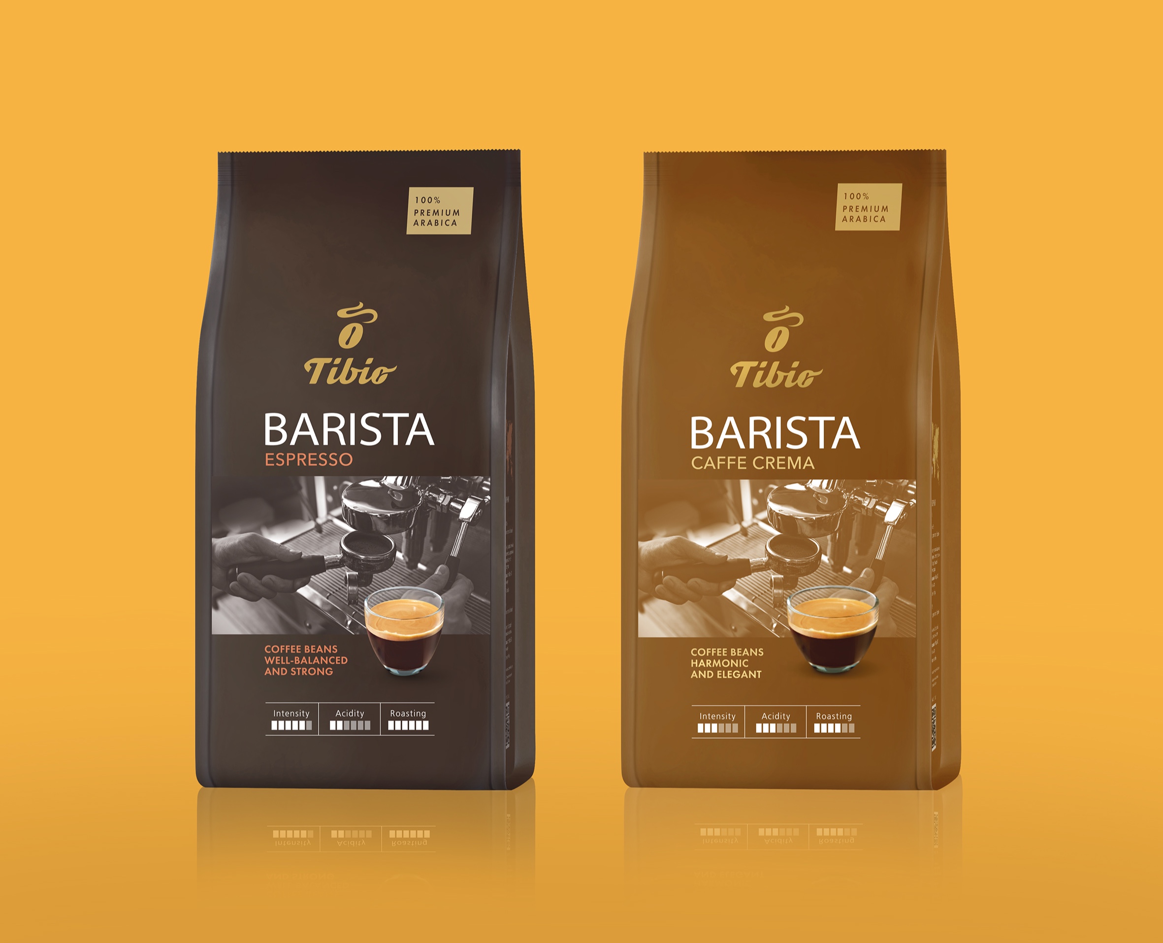 TIBIO BARISTA (ESPRESSO, CAFFE CREMA) — Брендинг, Промдизайн на Dprofile