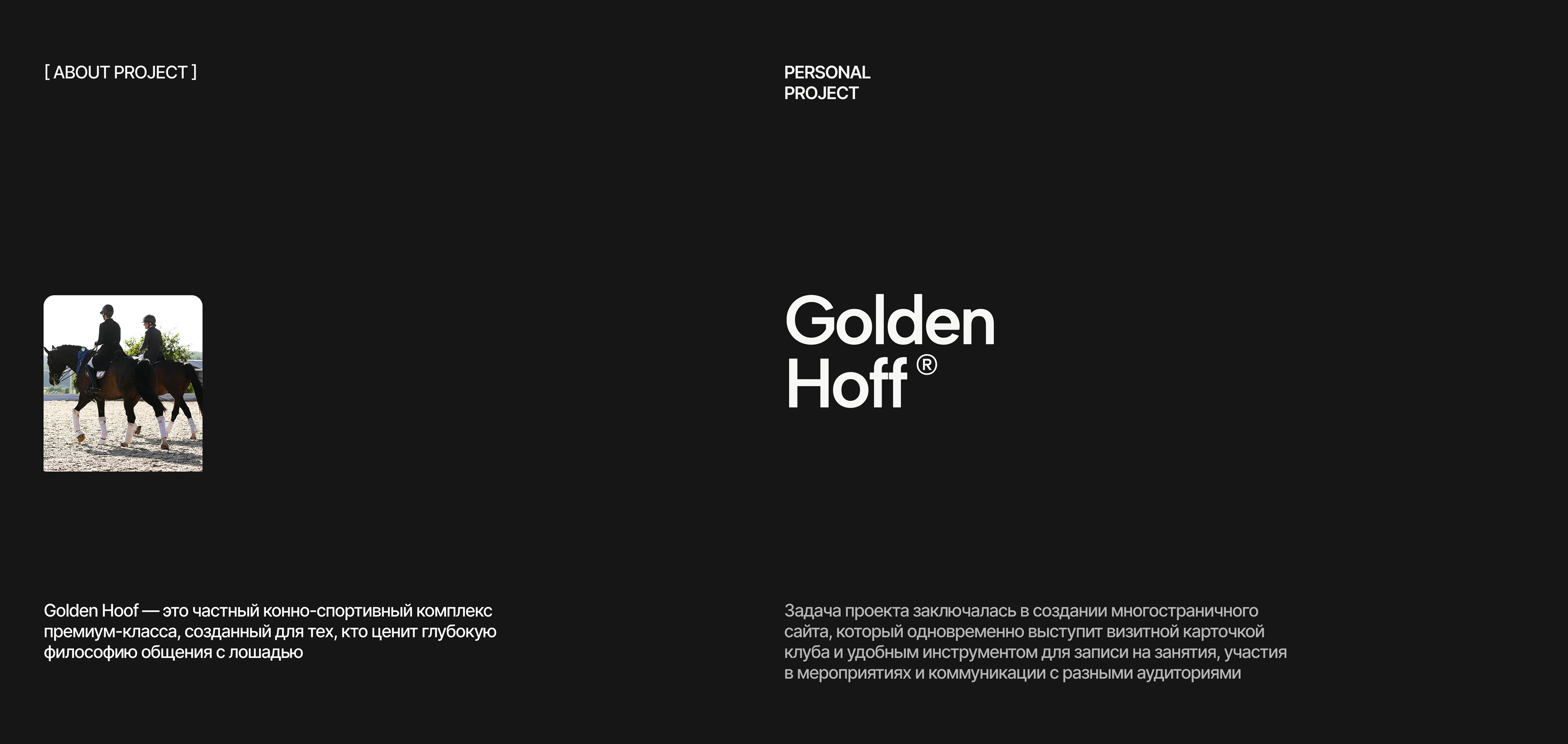 Многостраничный сайт для конного клуба | web design — Изображение №2 — Интерфейсы, Брендинг на Dprofile