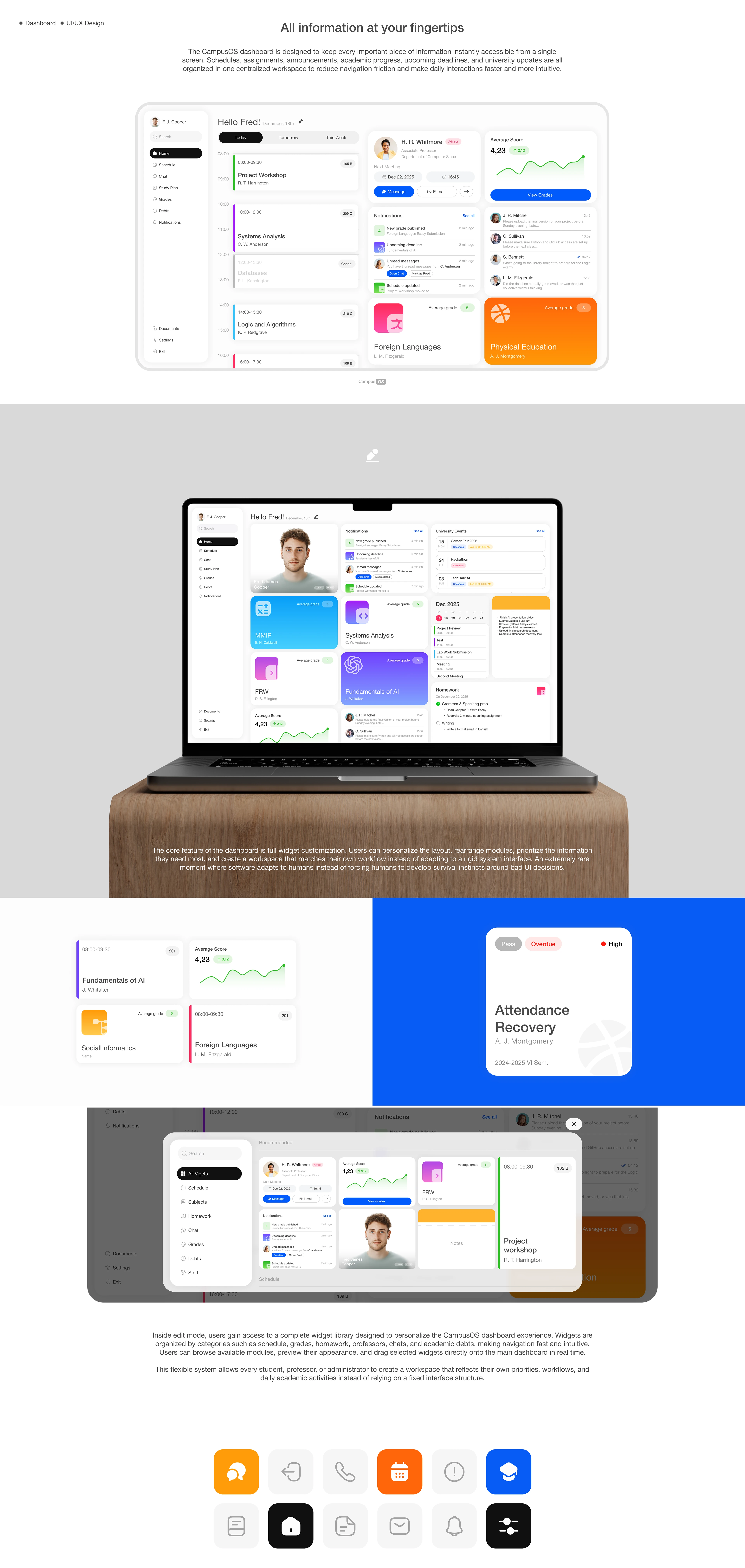 CampusOS - Education Saas Product — Изображение №4 — Интерфейсы на Dprofile