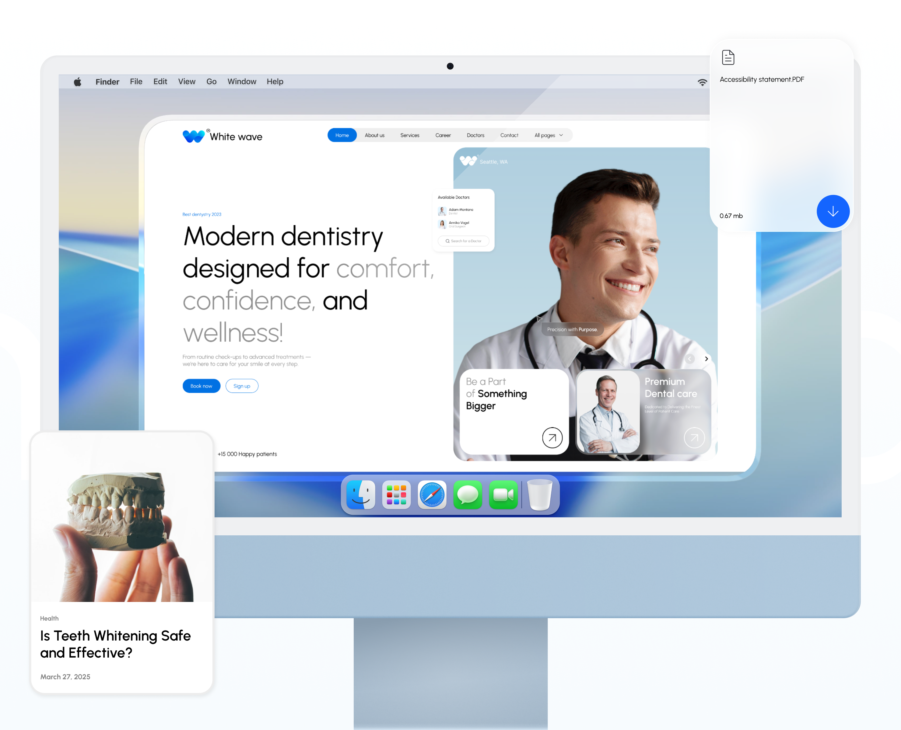 White wave - Dental clinic UI/UX Design на Dprofile