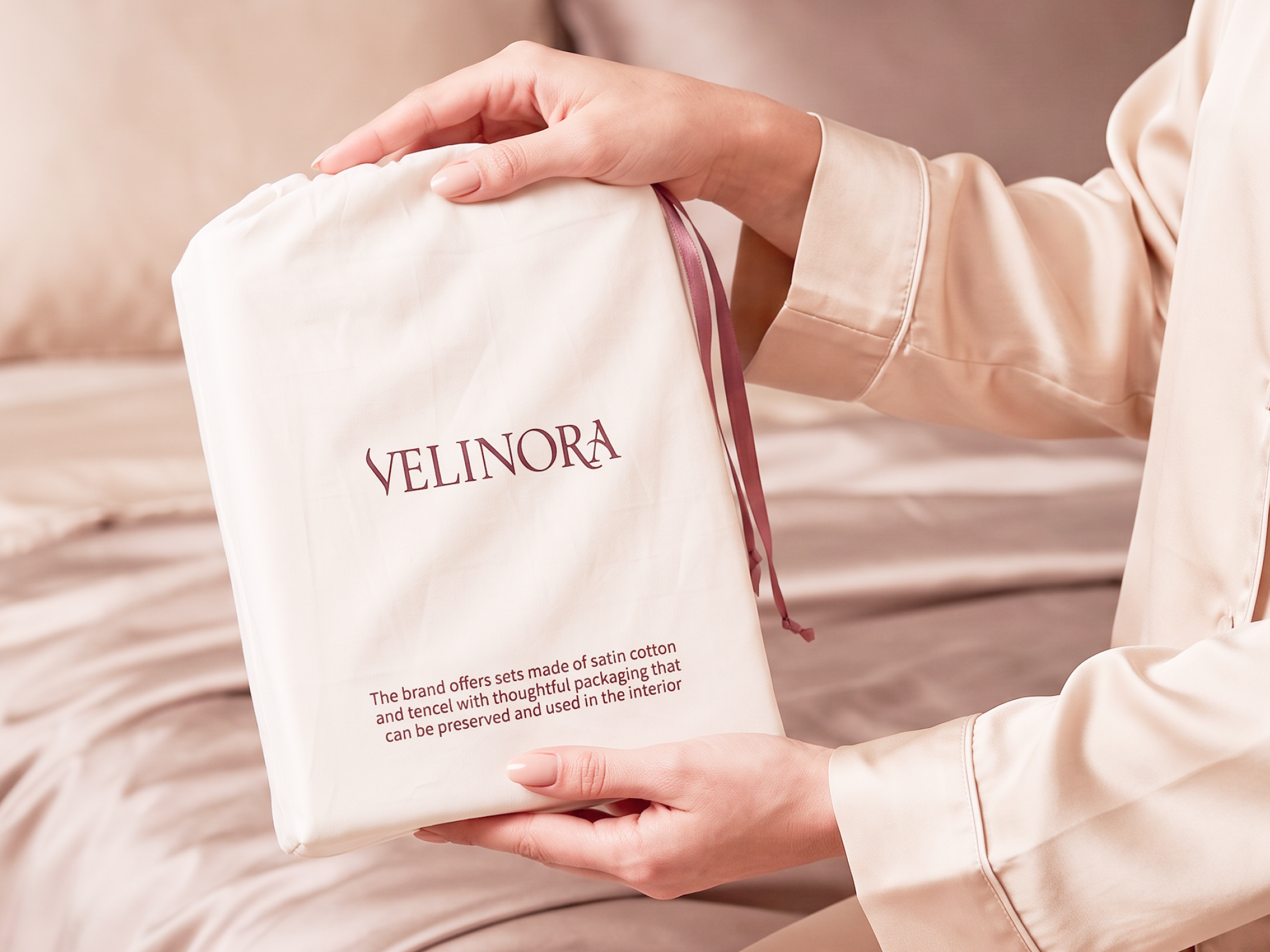 VELINORA | Фирменный стиль для бренда постельного белья — Изображение №6 — Брендинг на Dprofile