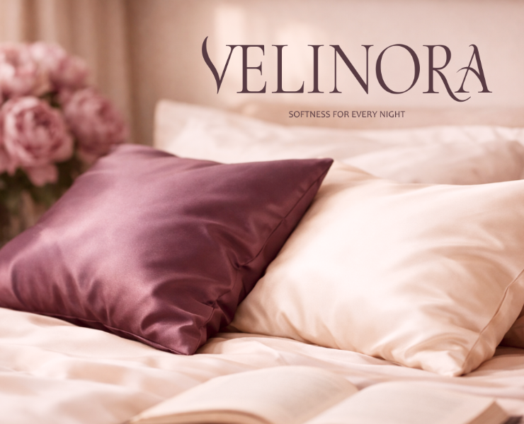 VELINORA | Фирменный стиль для бренда постельного белья на Dprofile