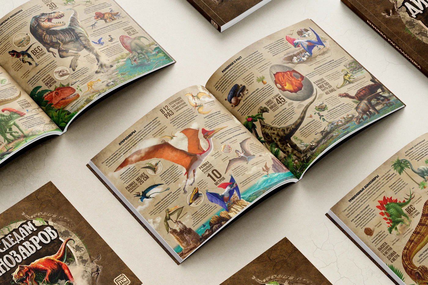 Книга для детей «По следам Динозавров». — Изображение №4 — Иллюстрация, Графика на Dprofile