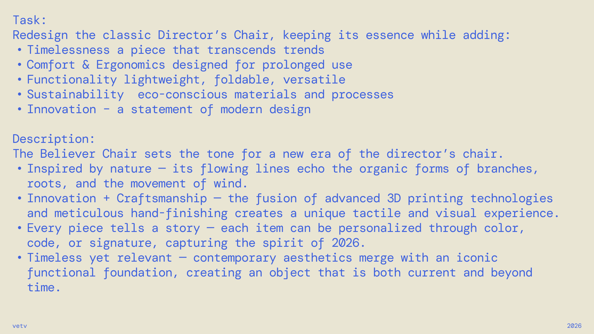 Стул режиссера — Изображение №2 — Промдизайн на Dprofile