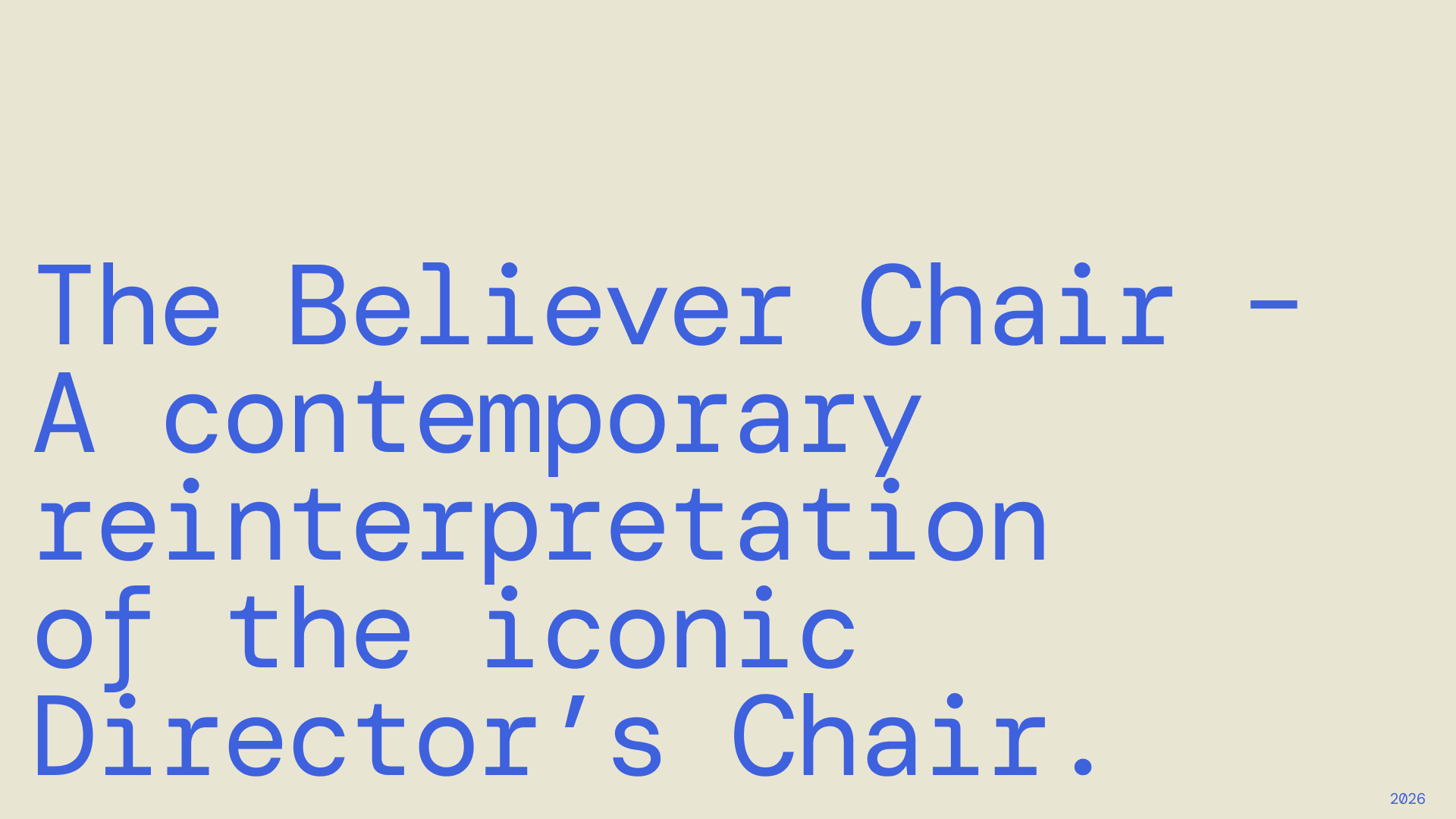 Стул режиссера — Изображение №1 — Промдизайн на Dprofile