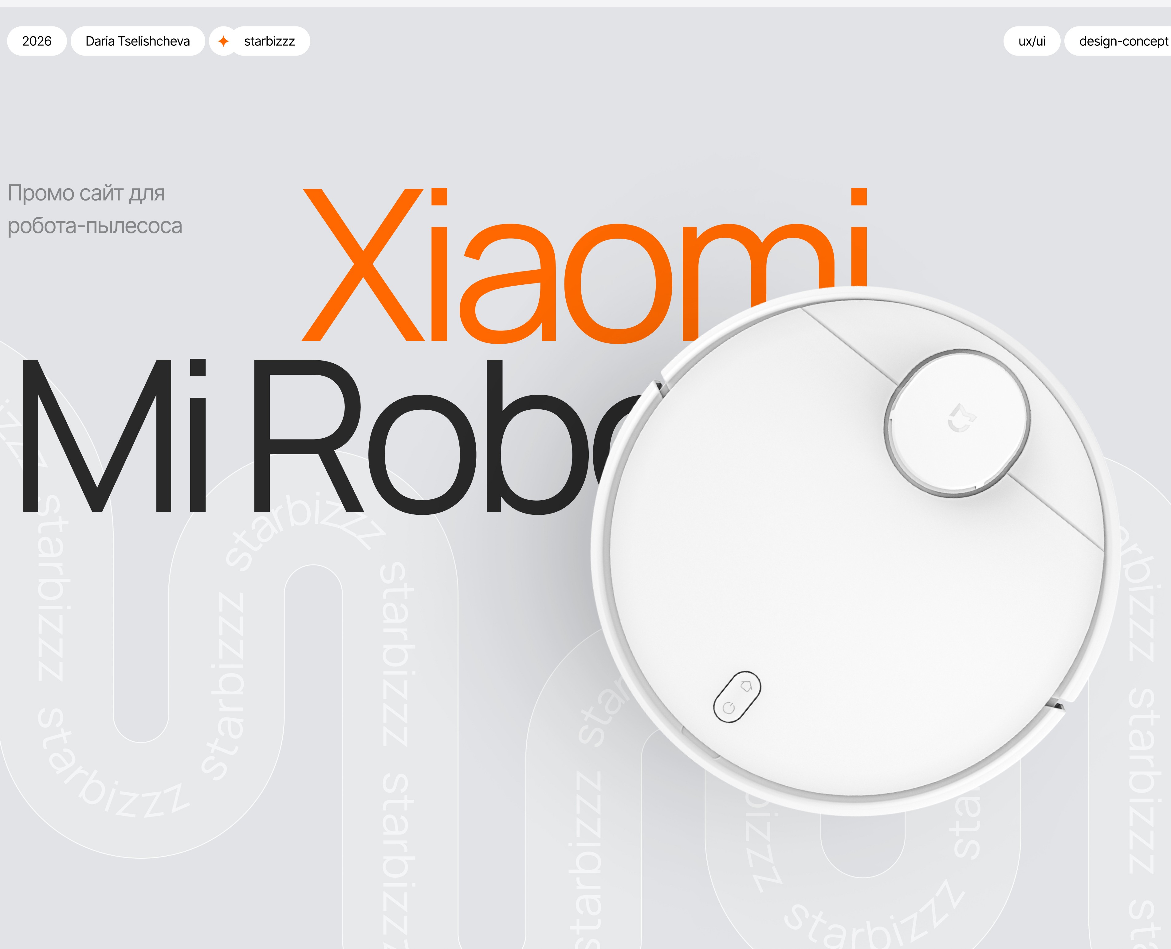Xiaomi Mi Robot | Promo site, design-concept — Интерфейсы, Анимация на Dprofile