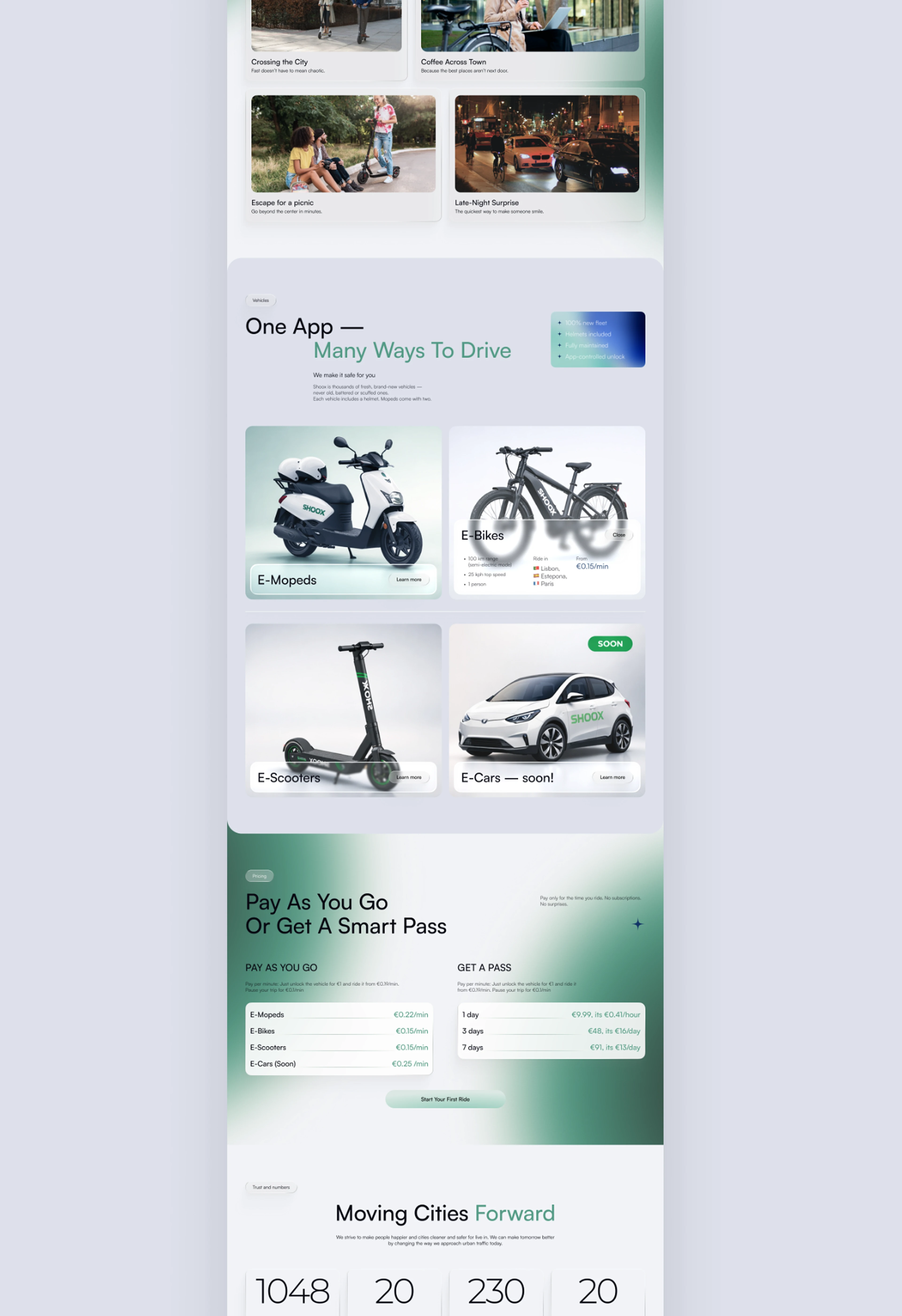 Продуктовый лендинг для приложения шеринга электротранспорта — Изображение №7 — Интерфейсы на Dprofile