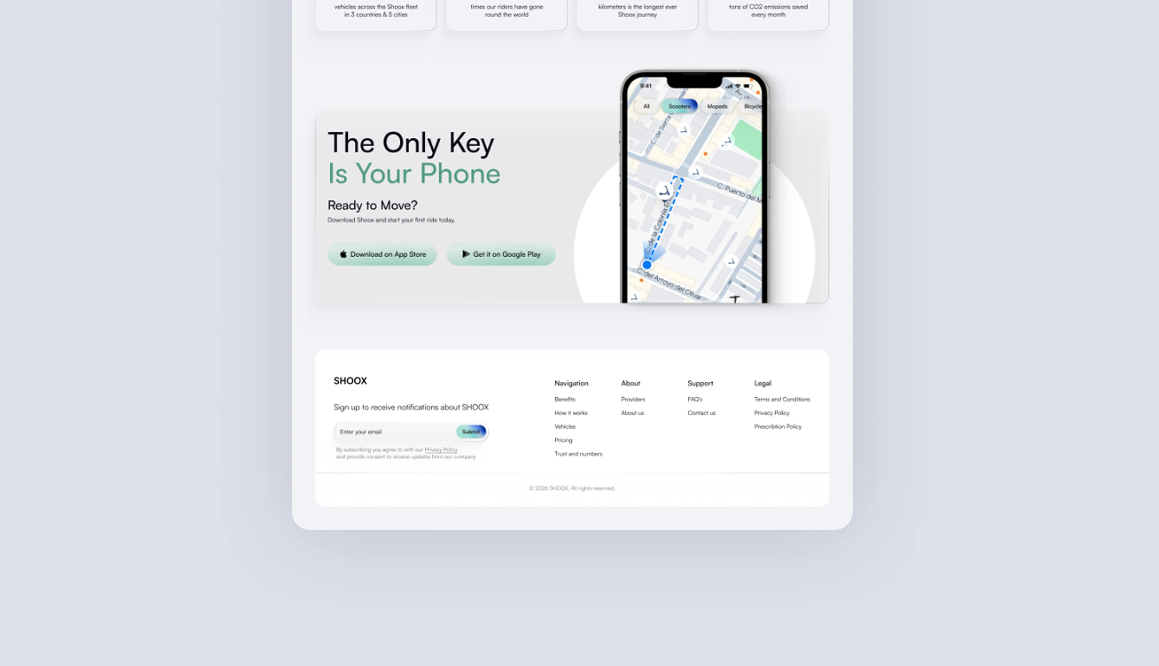 Продуктовый лендинг для приложения шеринга электротранспорта — Изображение №8 — Интерфейсы на Dprofile