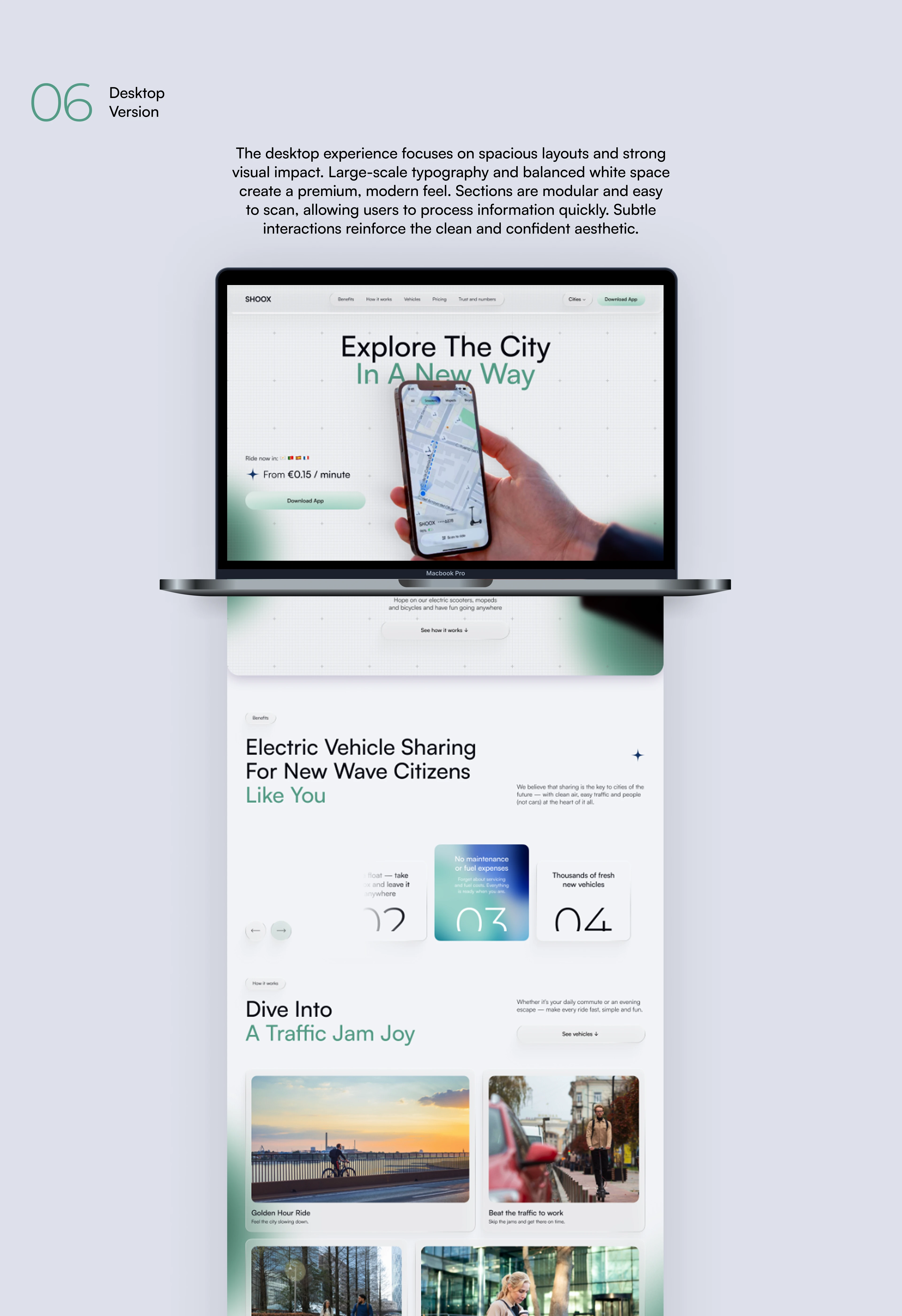 Продуктовый лендинг для приложения шеринга электротранспорта — Изображение №6 — Интерфейсы на Dprofile