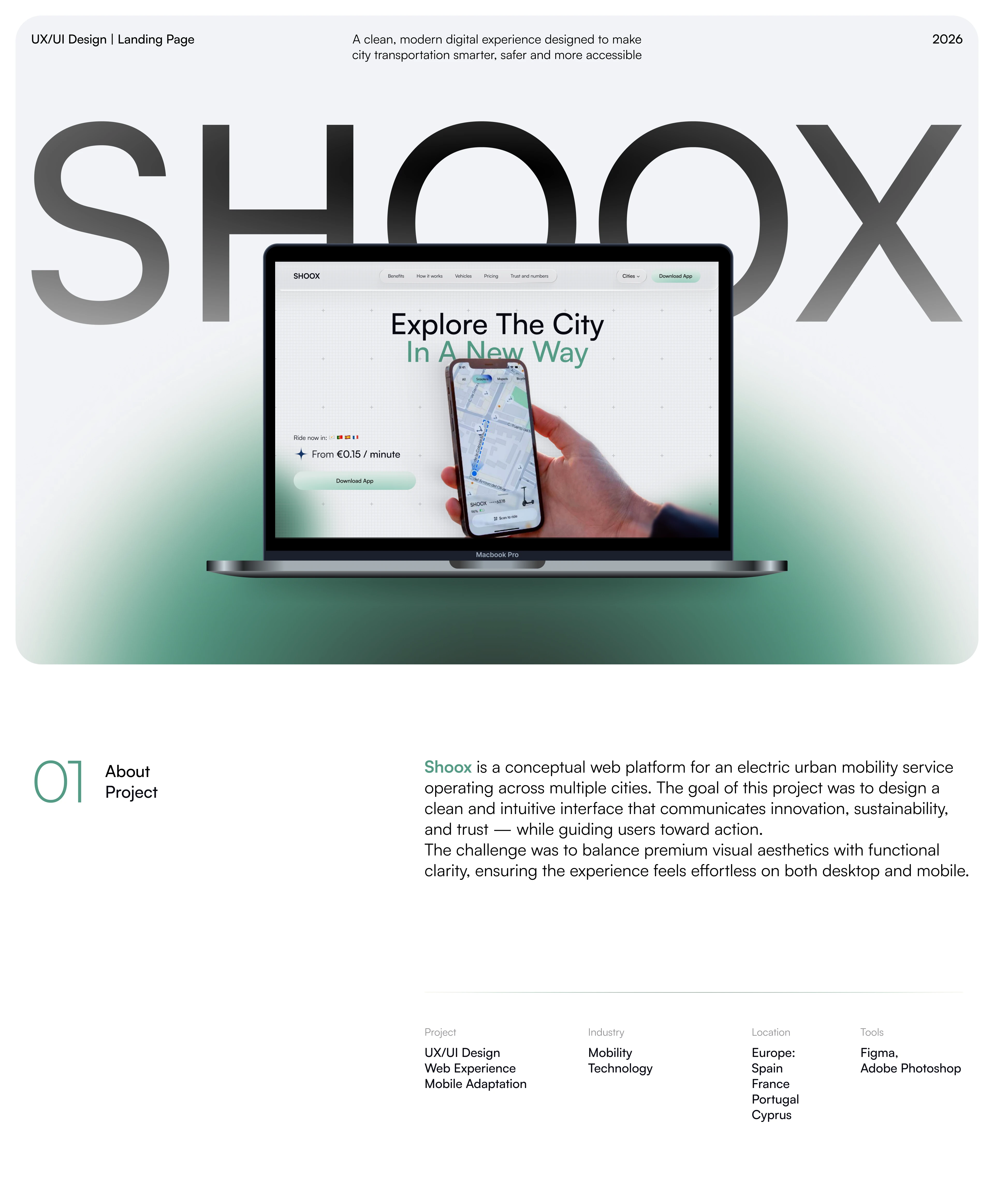 Продуктовый лендинг для приложения шеринга электротранспорта — Изображение №1 — Интерфейсы на Dprofile