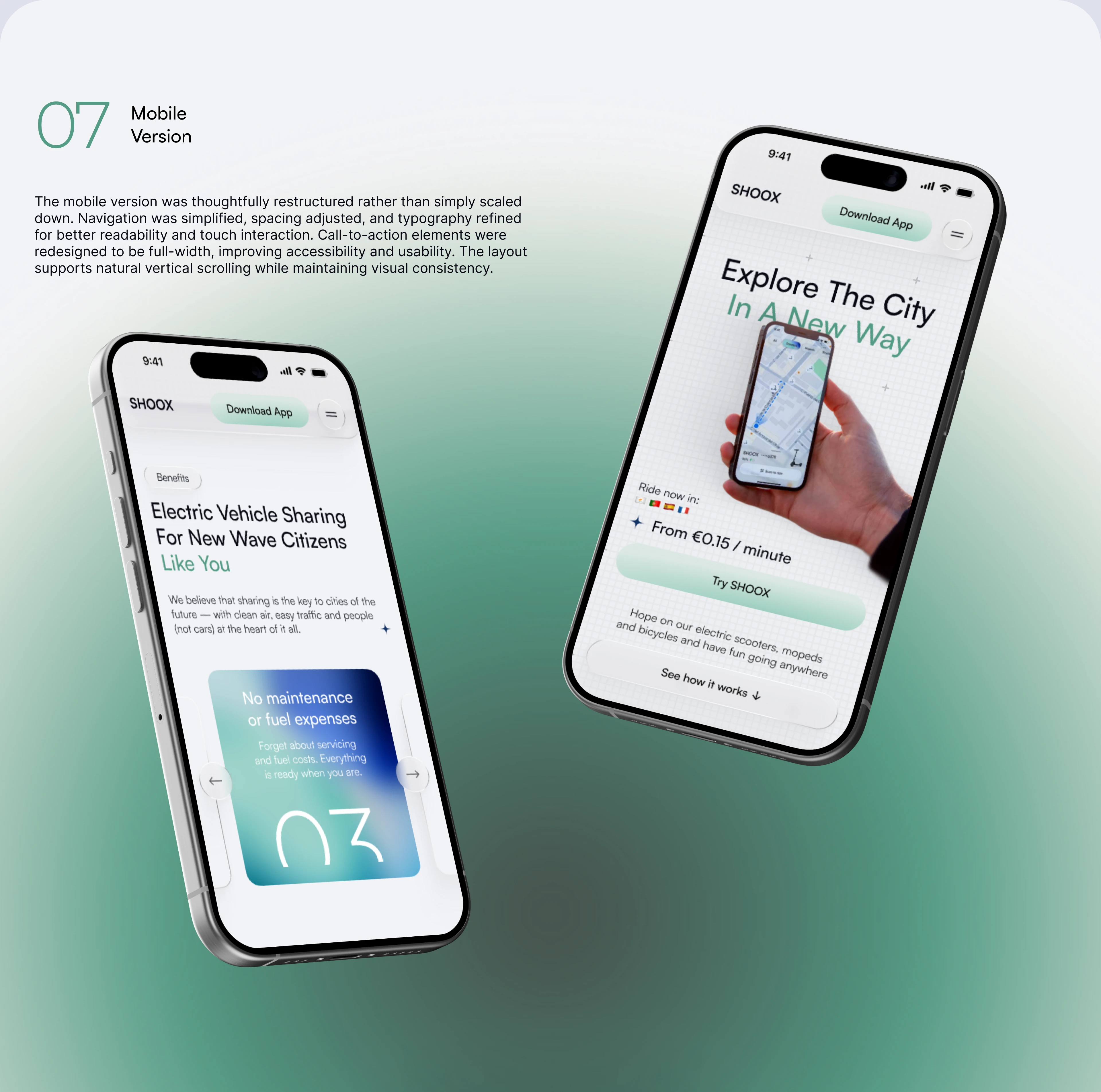 Продуктовый лендинг для приложения шеринга электротранспорта — Изображение №9 — Интерфейсы на Dprofile