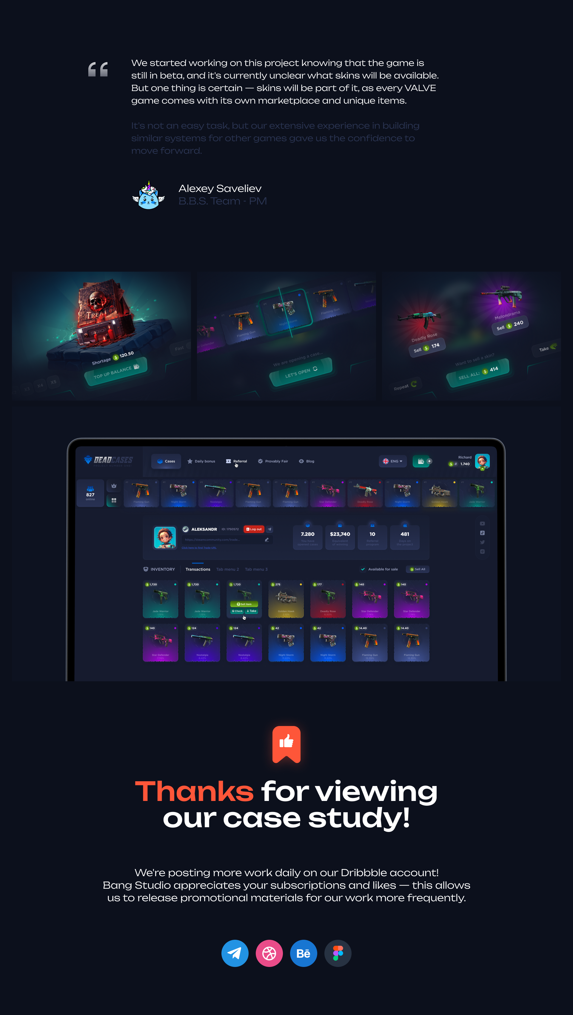 Deadcases - Casino / Case Opening — Изображение №6 — Интерфейсы на Dprofile