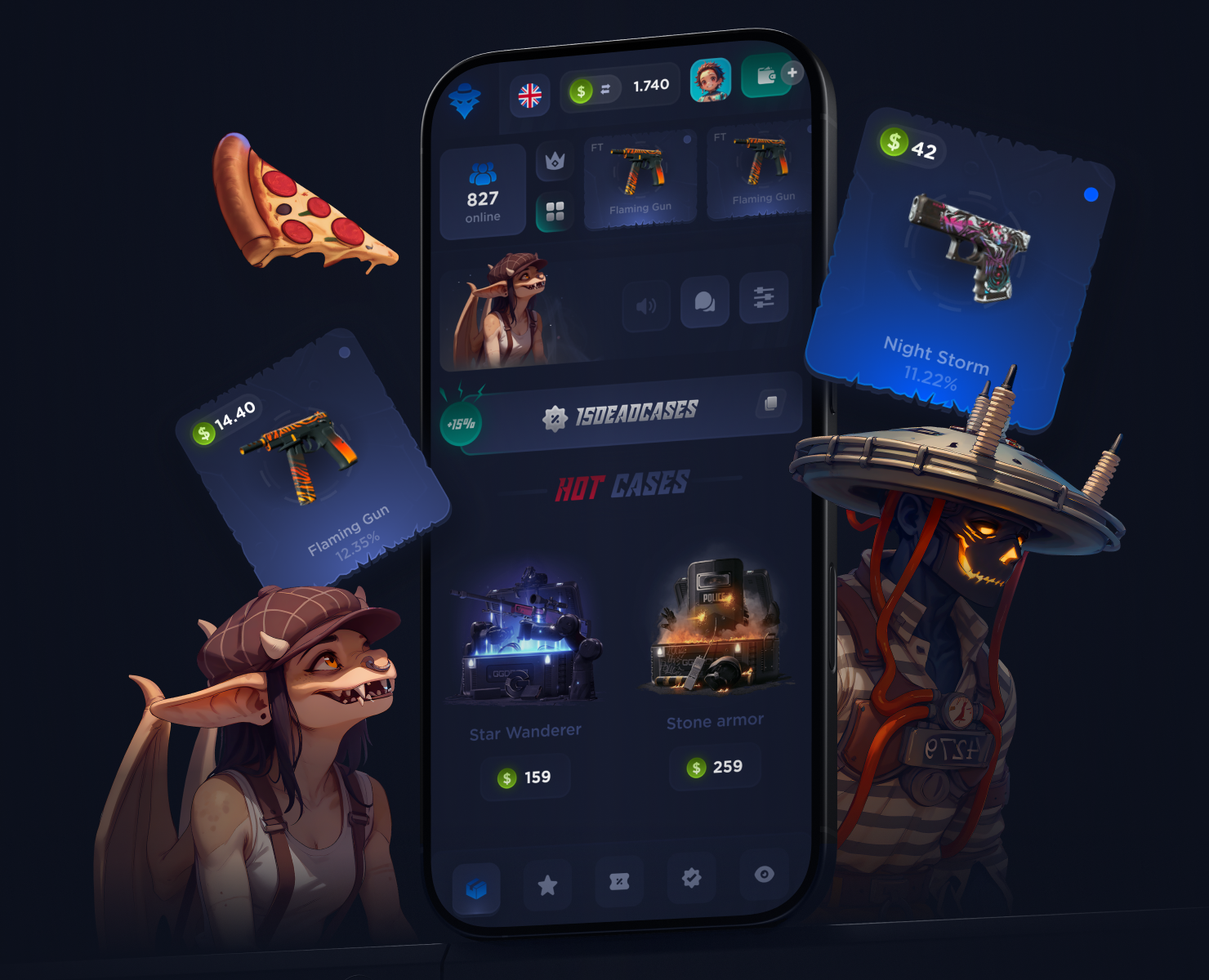 Deadcases - Casino / Case Opening — Интерфейсы на Dprofile