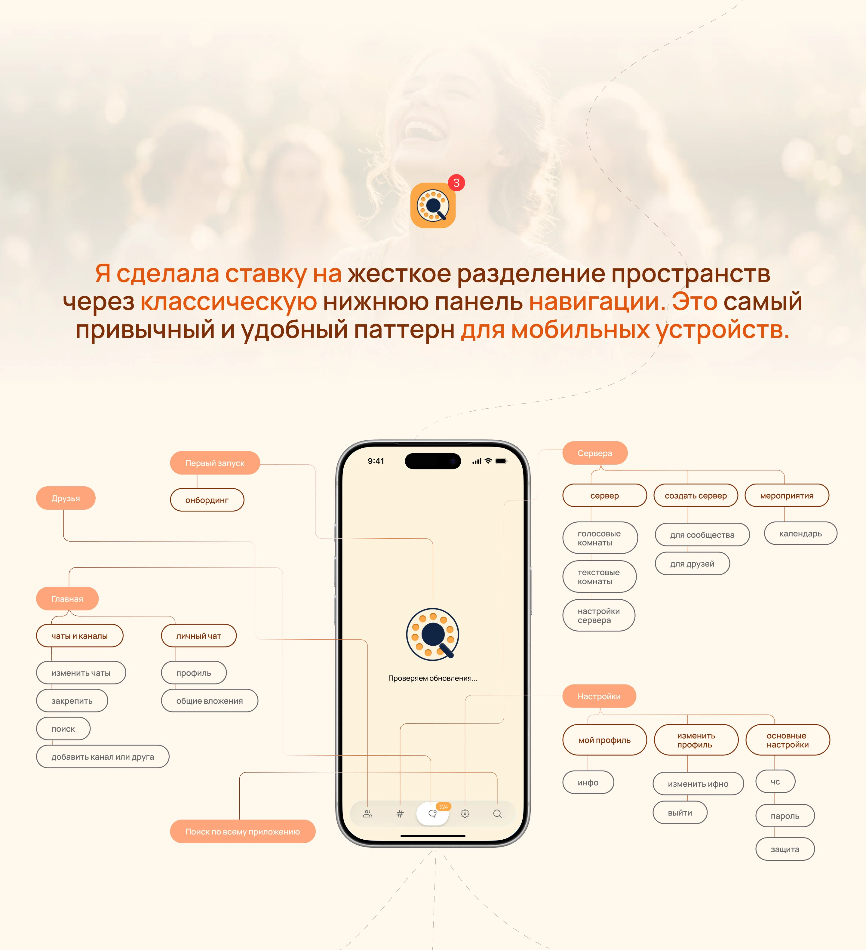 АЛЛО - соц. сеть, мессенджер. Мобильное приложение — Изображение №3 — Интерфейсы на Dprofile
