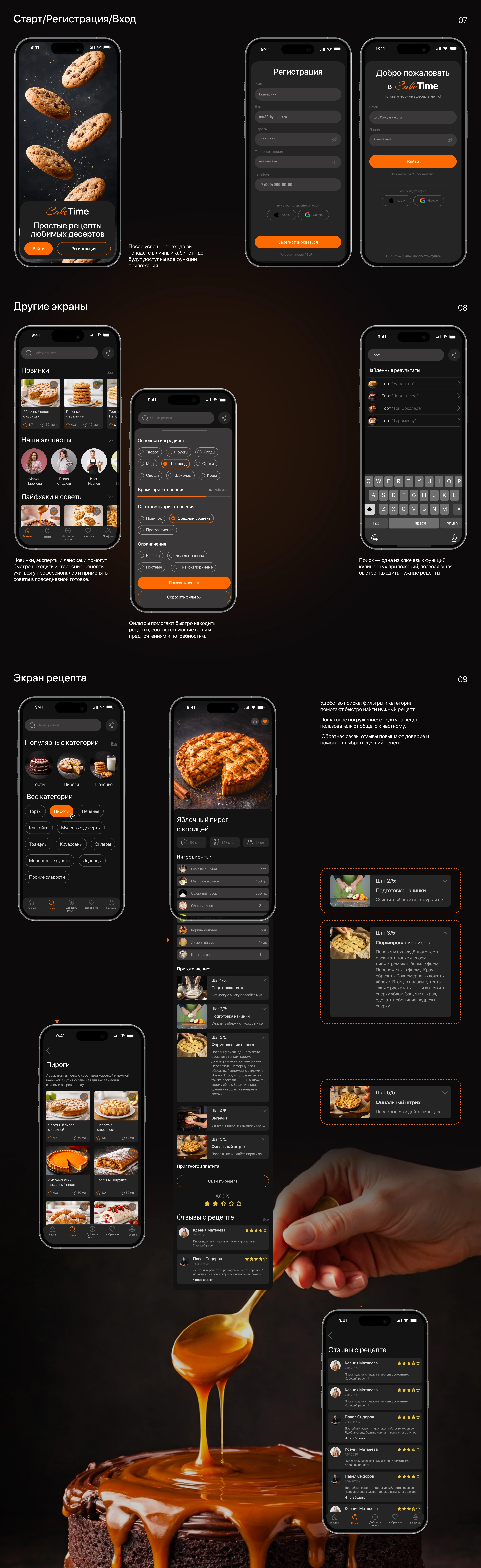 CakeTime, UX/UI Design, Mobile App — Изображение №4 — Интерфейсы на Dprofile