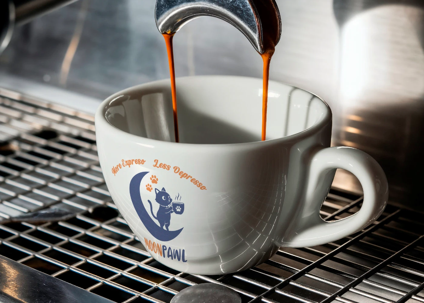 Moonpawl Cafe | Бренд-идентичность кафе с тематикой кошек — Изображение №6 — Брендинг, Графика на Dprofile