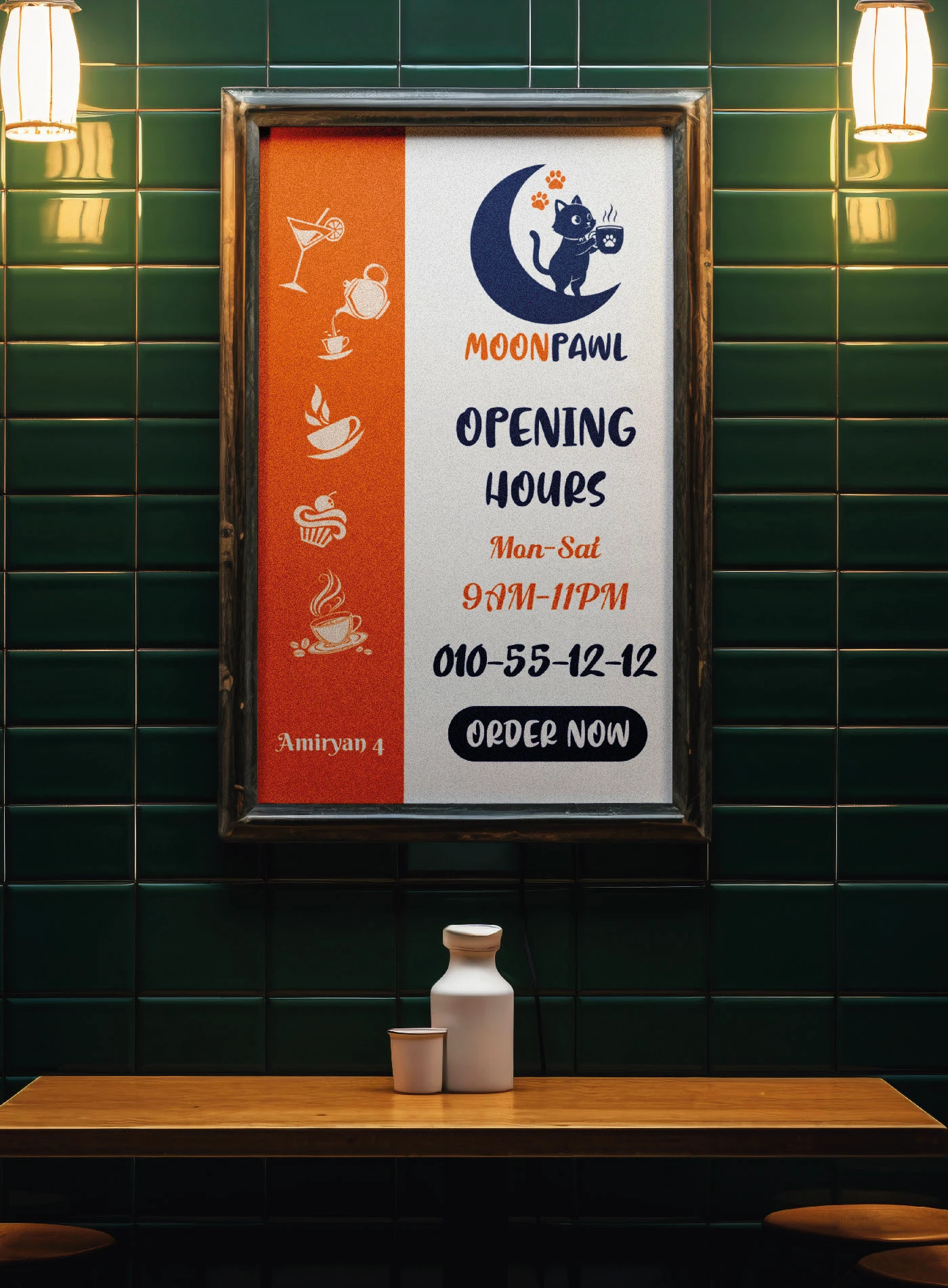 Moonpawl Cafe | Бренд-идентичность кафе с тематикой кошек — Изображение №14 — Брендинг, Графика на Dprofile