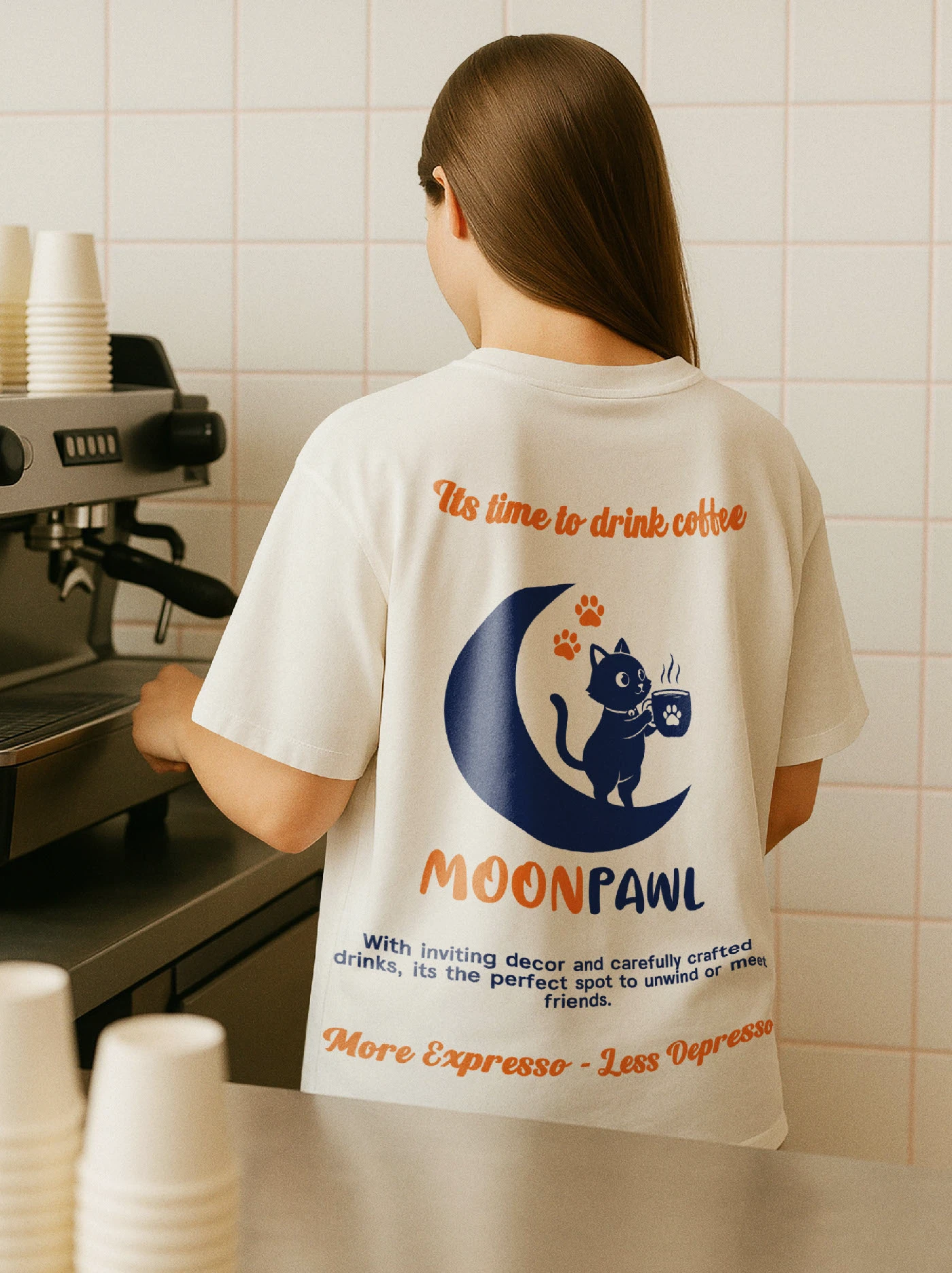 Moonpawl Cafe | Бренд-идентичность кафе с тематикой кошек — Изображение №8 — Брендинг, Графика на Dprofile