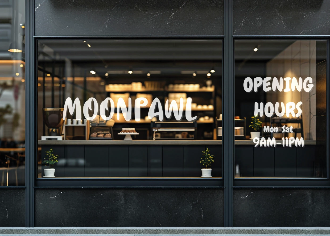 Moonpawl Cafe | Бренд-идентичность кафе с тематикой кошек — Изображение №13 — Брендинг, Графика на Dprofile
