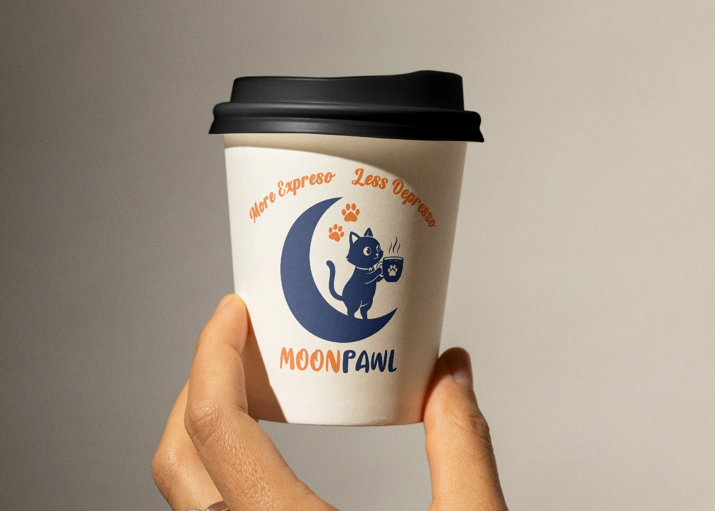 Moonpawl Cafe | Бренд-идентичность кафе с тематикой кошек — Изображение №7 — Брендинг, Графика на Dprofile