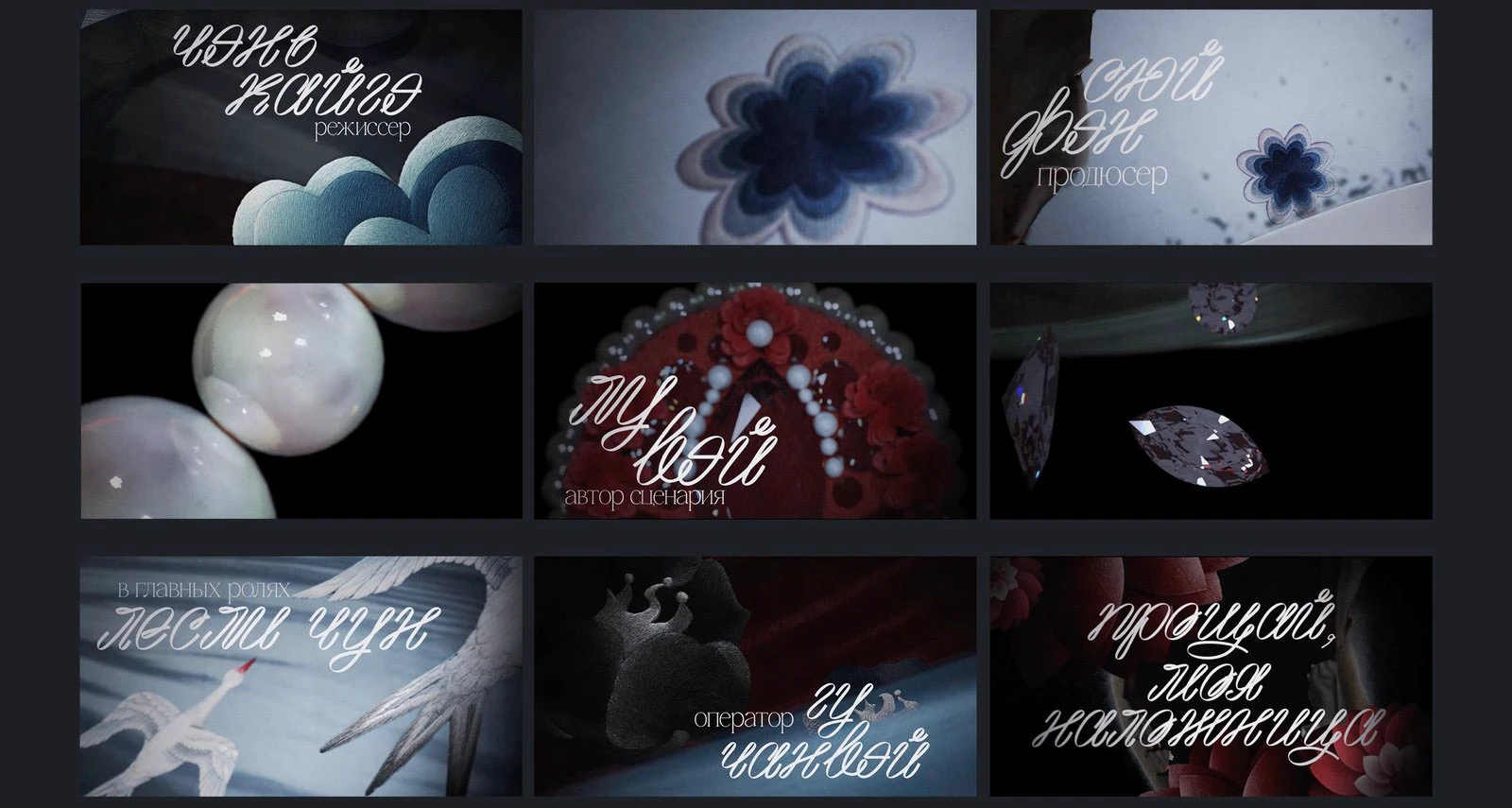 Прощай, моя наложница. Титры к фильму — Изображение №2 — Брендинг, Анимация на Dprofile