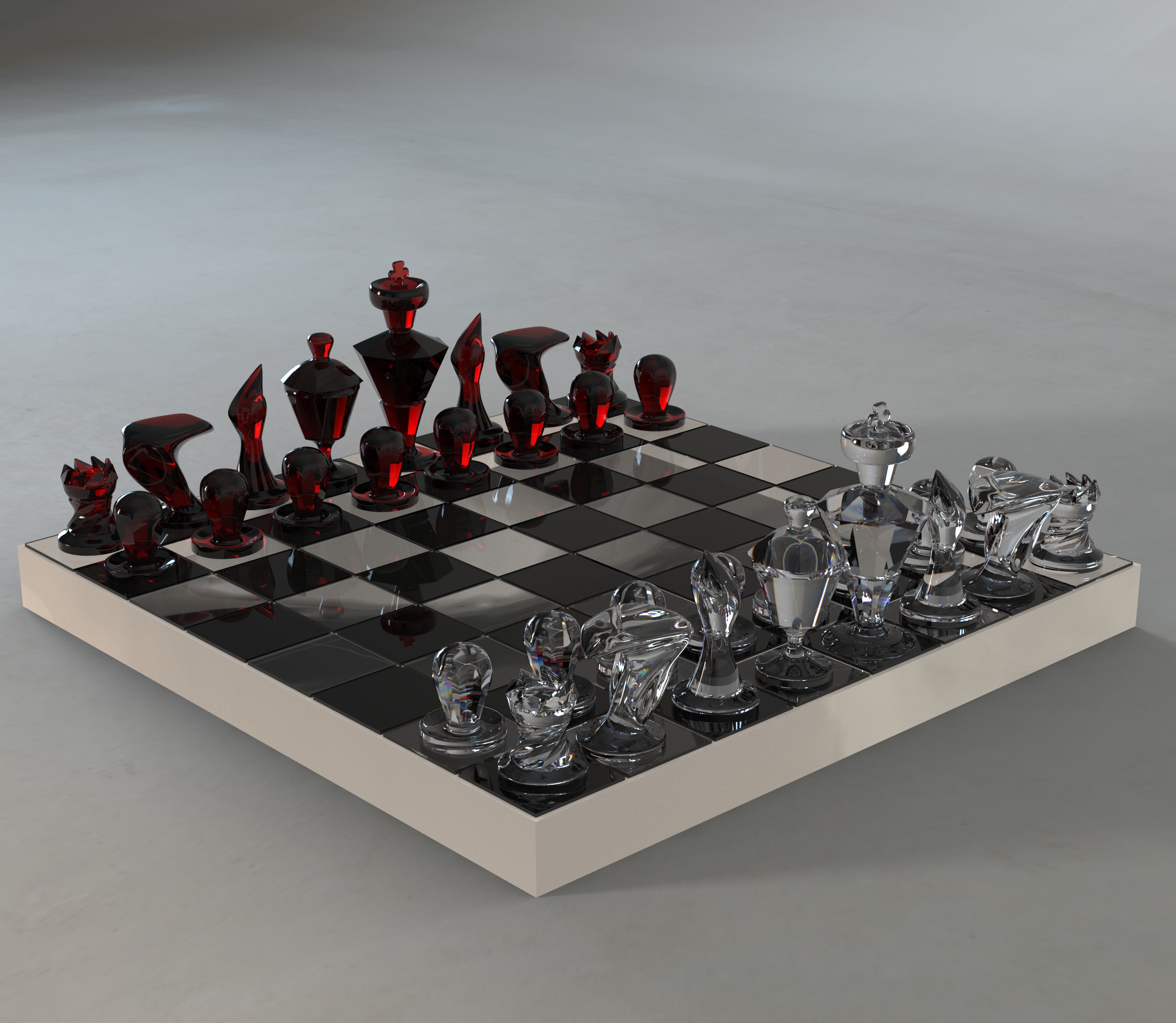 Шахматы Liquid Metal Crystal Chess — Изображение №1 — 3D, Промдизайн на Dprofile