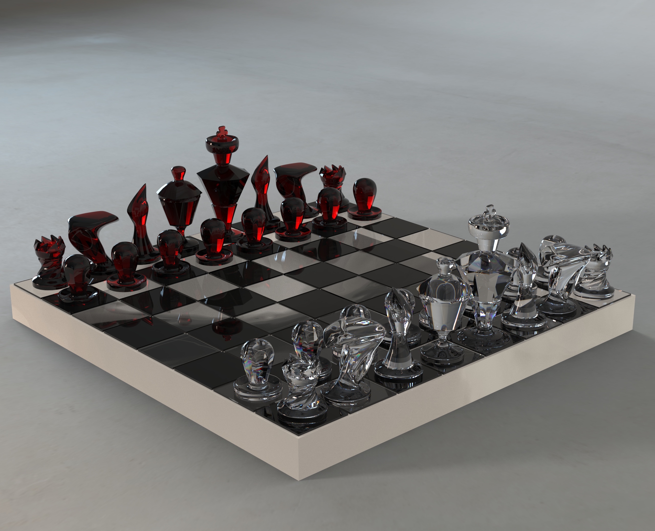 Шахматы Liquid Metal Crystal Chess — 3D, Промдизайн на Dprofile