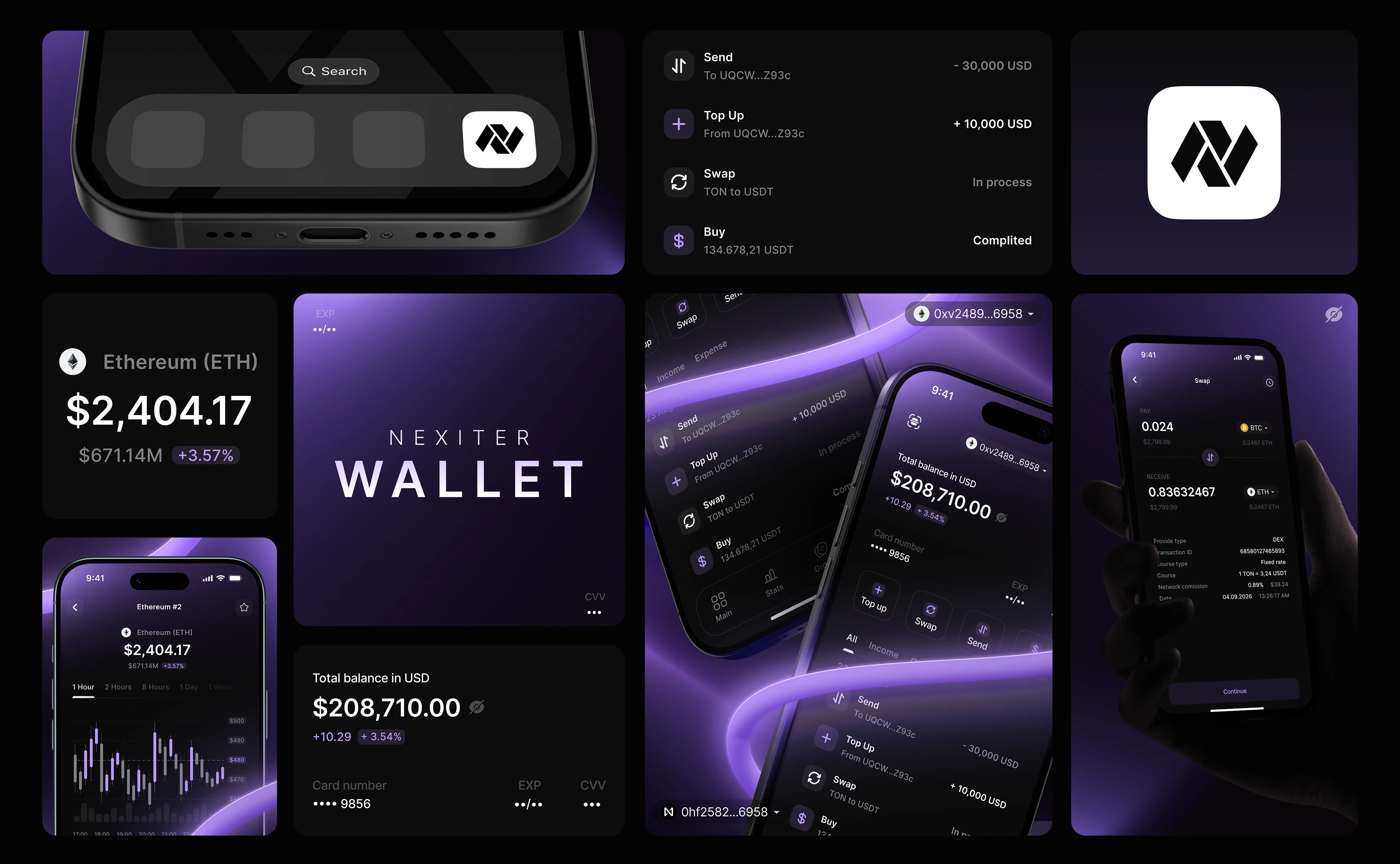 Nexiter | Crypto, Blockchain | Mobile App | UI UX — Изображение №7 — Интерфейсы на Dprofile