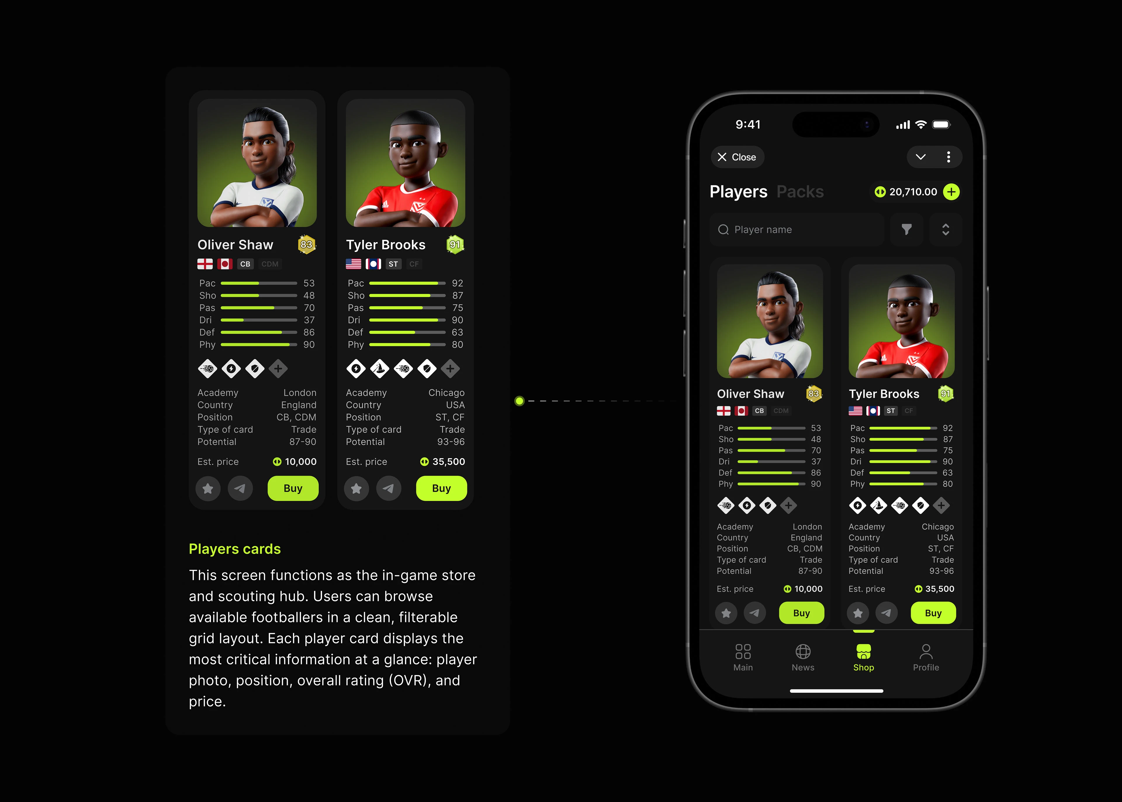NBK | Football Game | Mobile App | UI UX — Изображение №14 — Интерфейсы на Dprofile