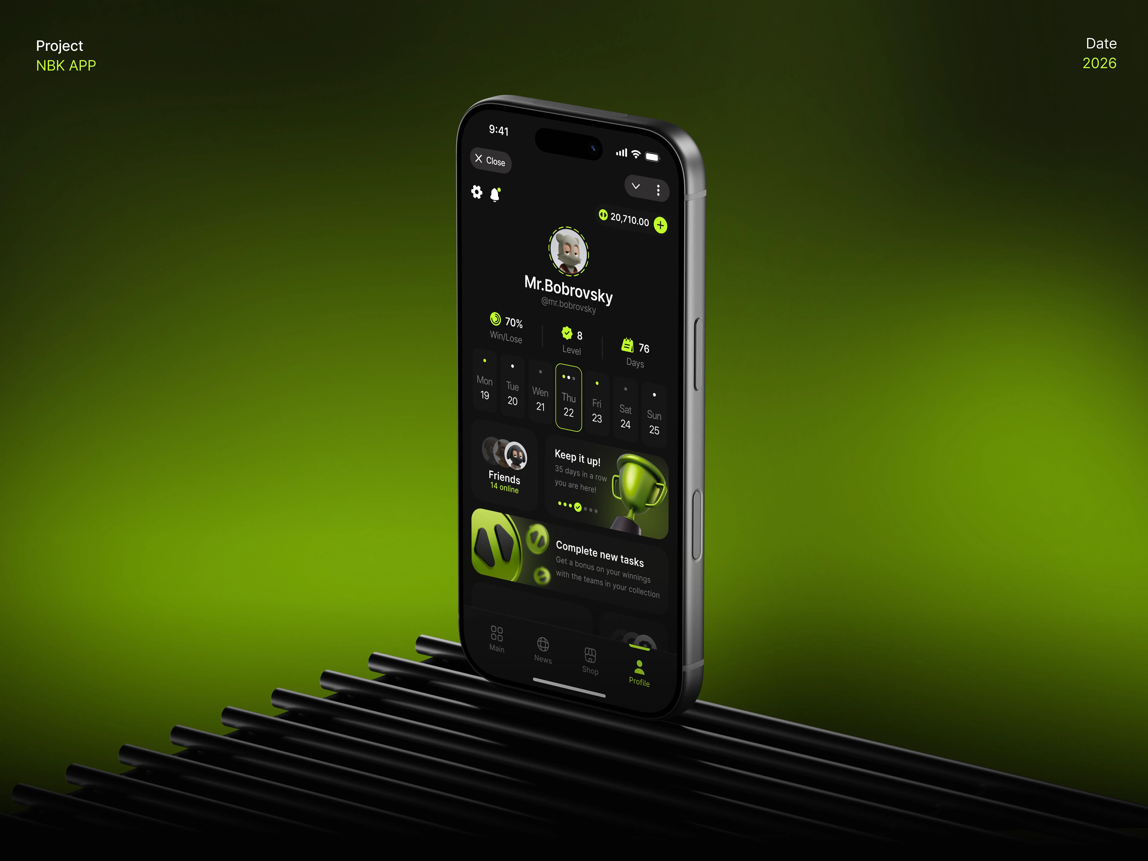 NBK | Football Game | Mobile App | UI UX — Изображение №1 — Интерфейсы на Dprofile