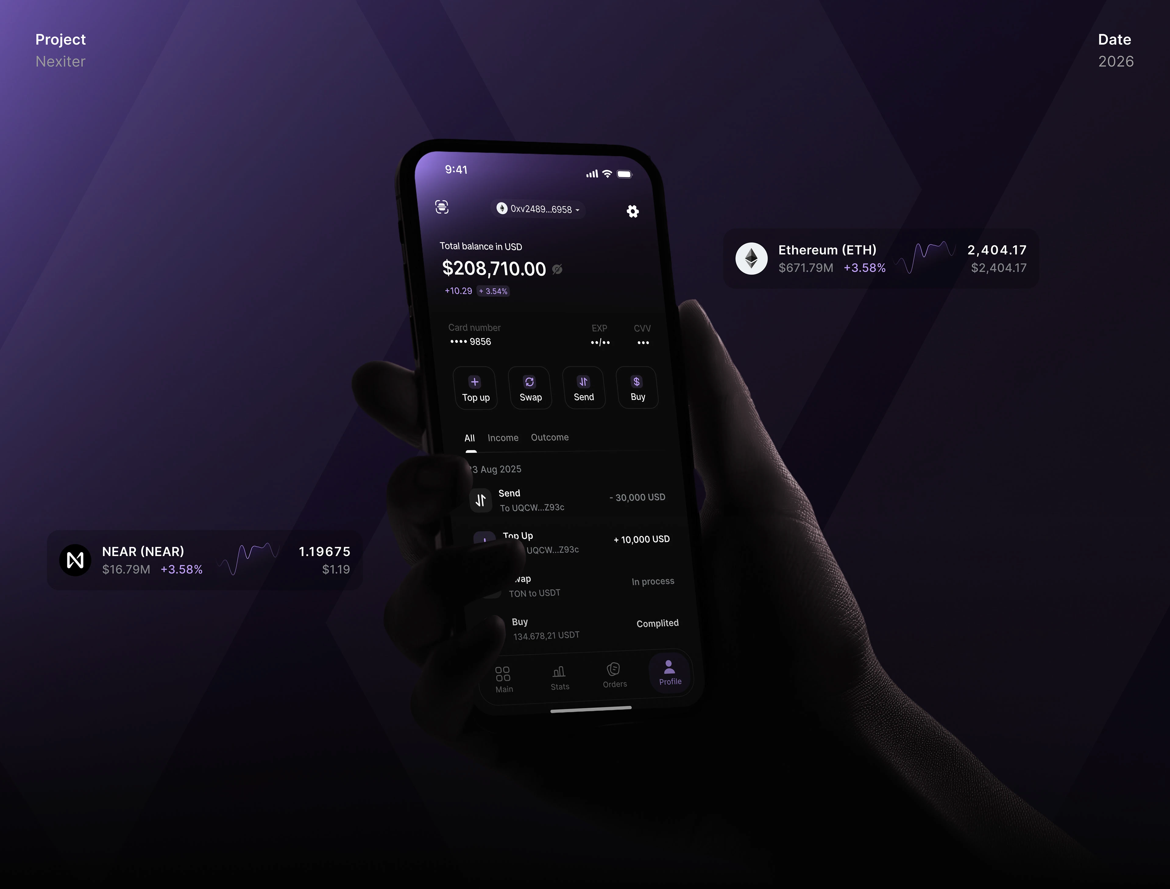Nexiter | Crypto, Blockchain | Mobile App | UI UX — Изображение №1 — Интерфейсы на Dprofile