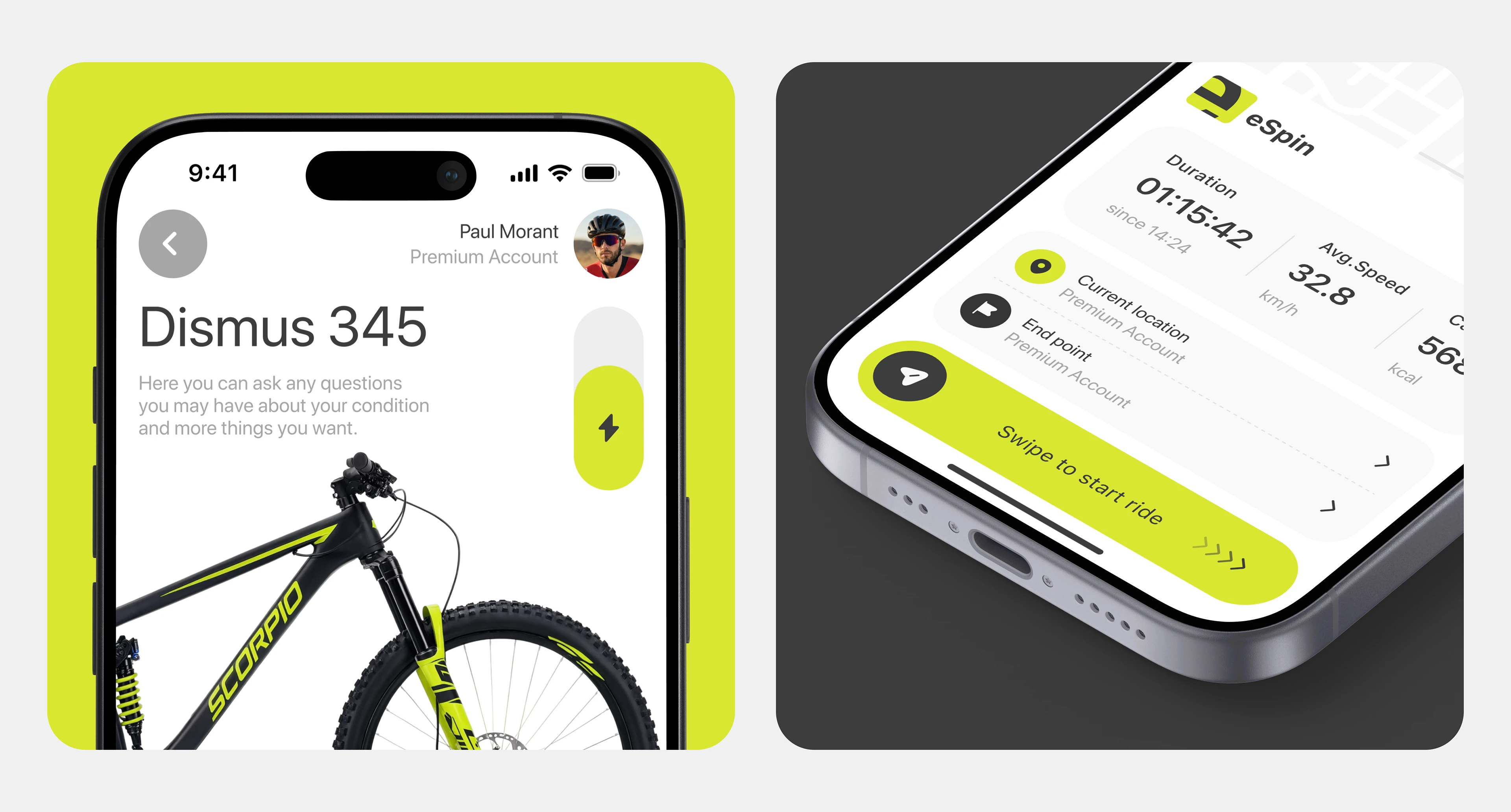 eSpin • Sport App • Mobile App • UI UX — Изображение №3 — Интерфейсы на Dprofile