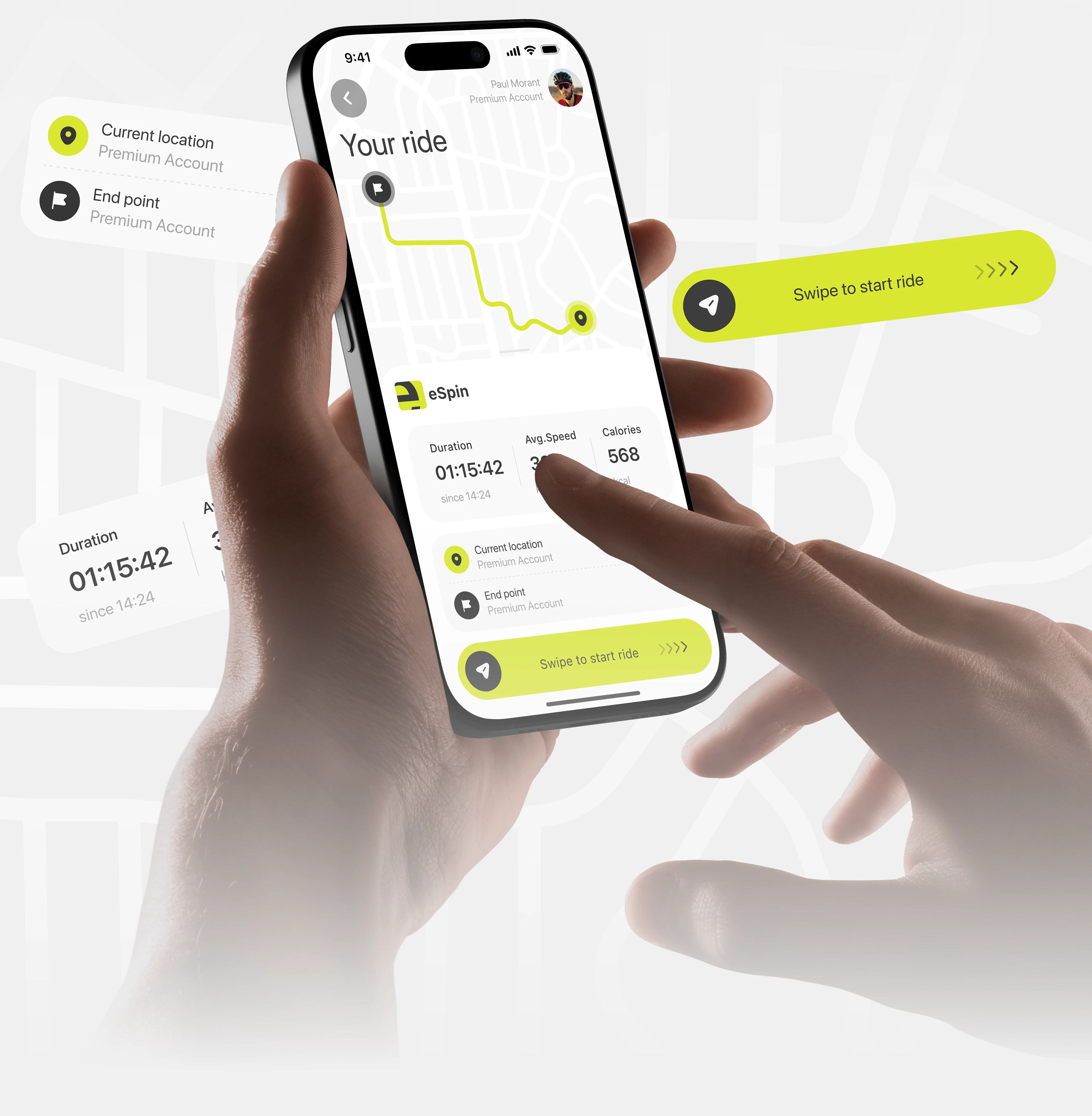 eSpin • Sport App • Mobile App • UI UX — Изображение №5 — Интерфейсы на Dprofile