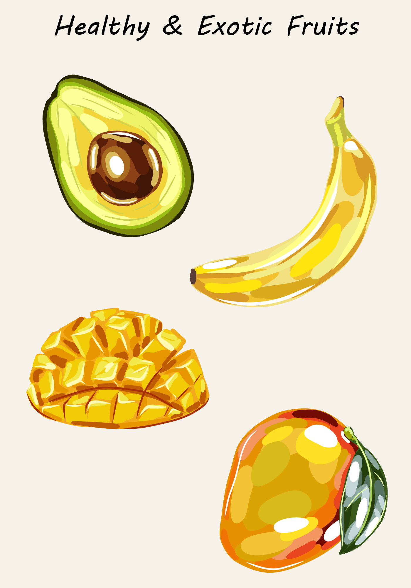 Fresh Fruits: коллекция сочных векторных фруктов и ягод — Изображение №6 — Иллюстрация, Промдизайн на Dprofile