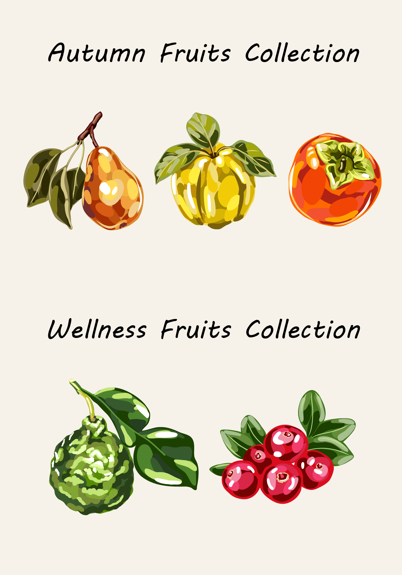 Fresh Fruits: коллекция сочных векторных фруктов и ягод — Изображение №4 — Иллюстрация, Промдизайн на Dprofile