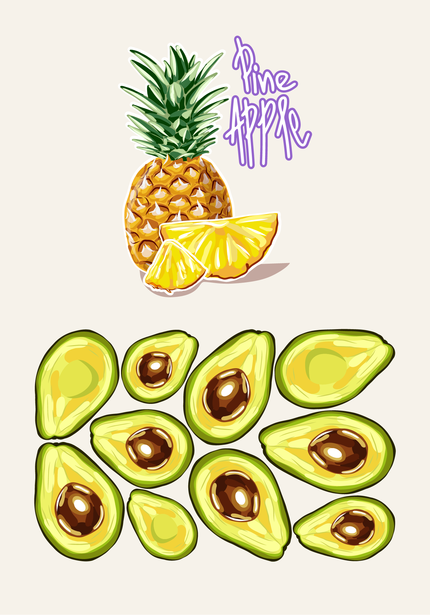 Fresh Fruits: коллекция сочных векторных фруктов и ягод — Изображение №8 — Иллюстрация, Промдизайн на Dprofile