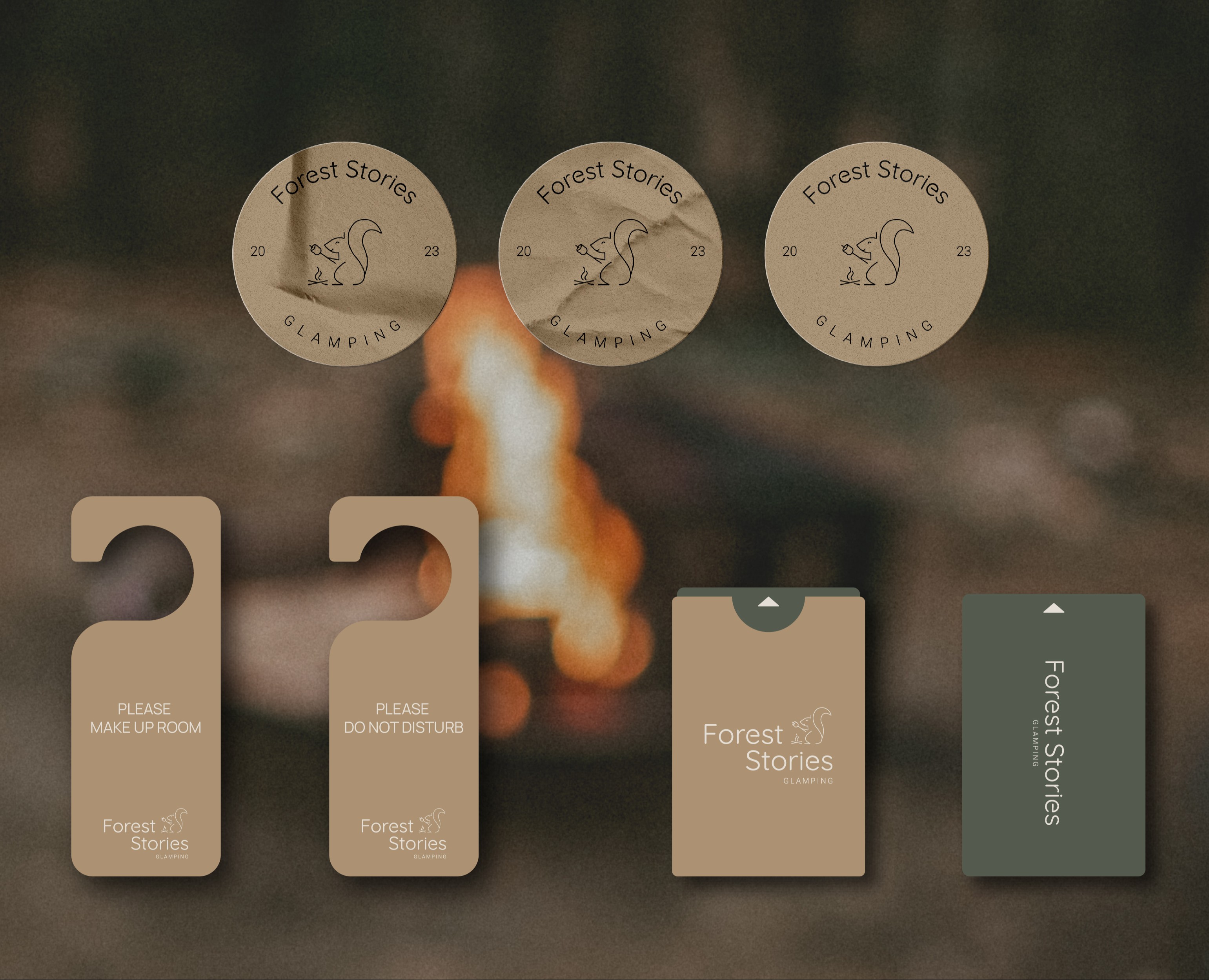 Глэмпинг Forest Stories | Фирменный стиль | Логотип на Dprofile