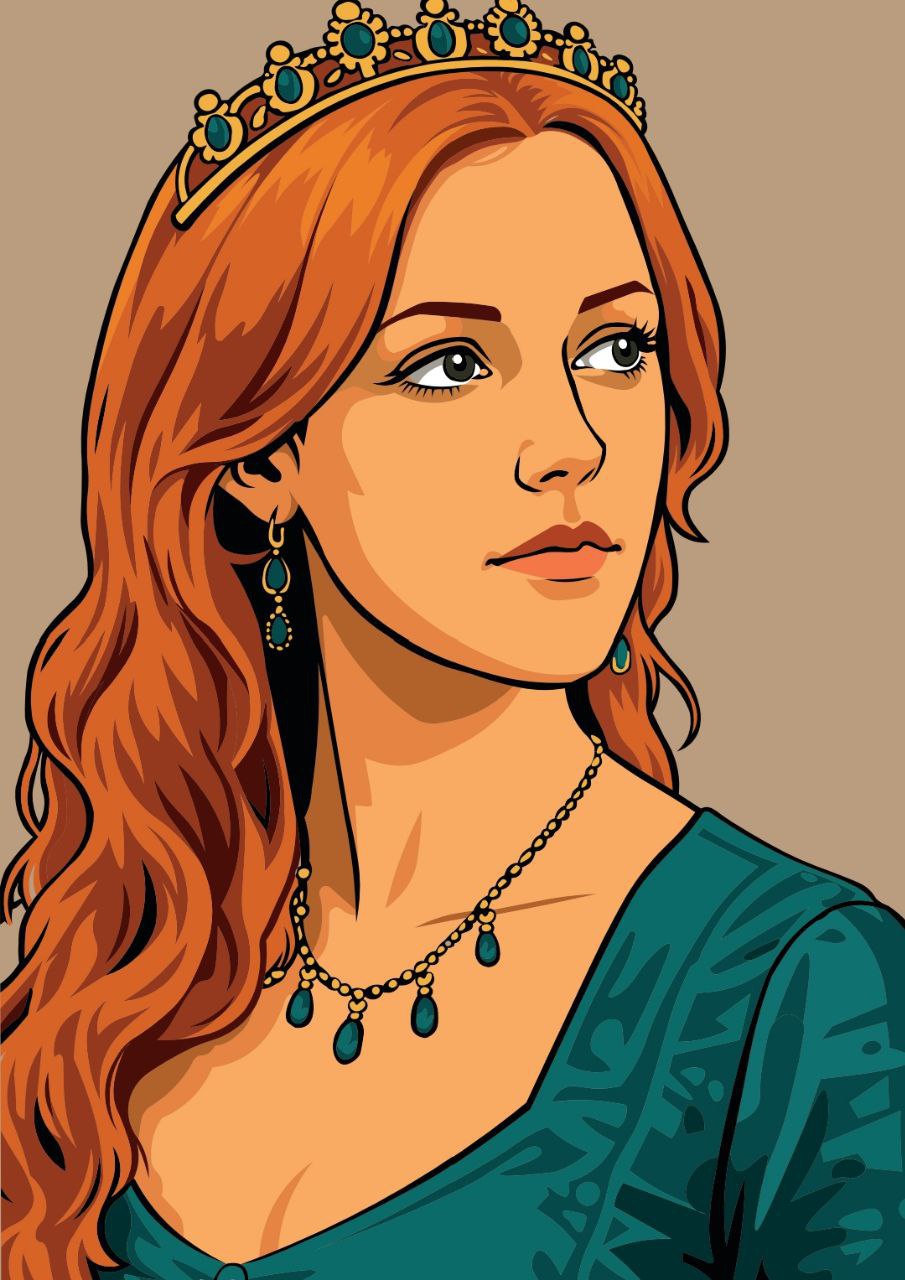 Портретная раскраска по номерам в стиле Hachette — Изображение №1 — Иллюстрация на Dprofile