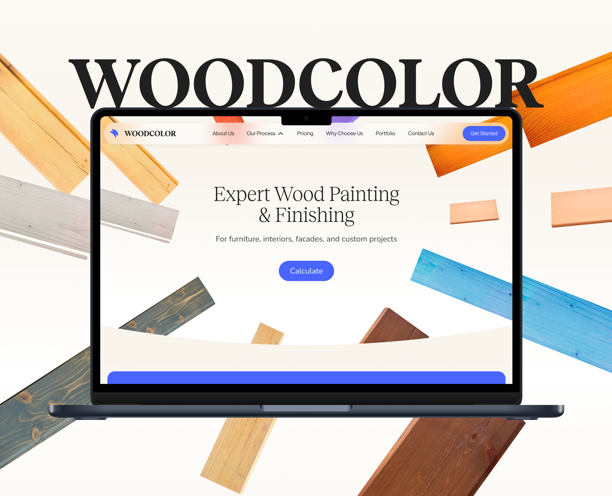 Woodcolor — Web & Brand Design — Интерфейсы, Брендинг на Dprofile