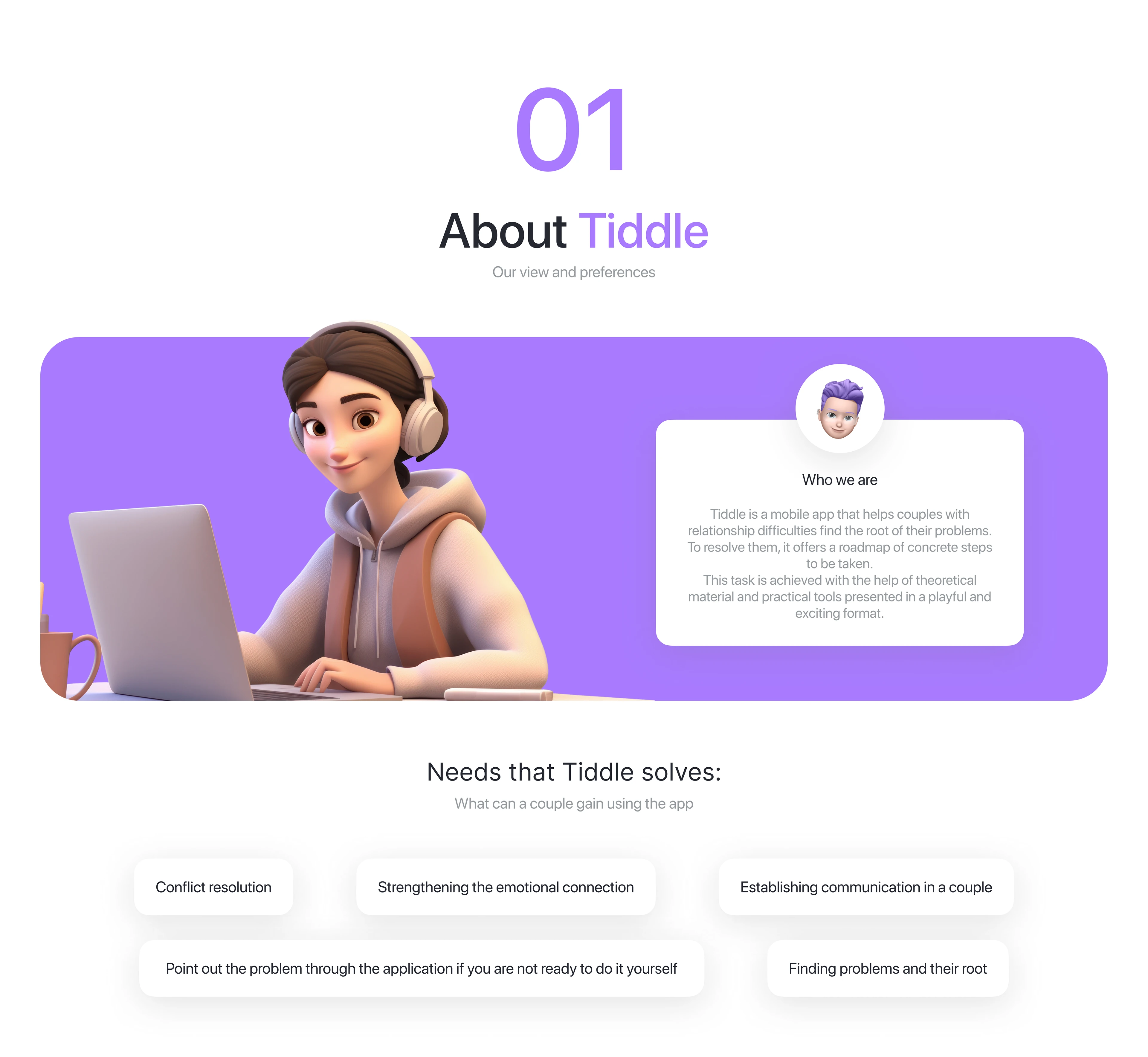 Tiddle — Relationship & Emotional Wellbeing App — Изображение №2 — Интерфейсы, Брендинг на Dprofile
