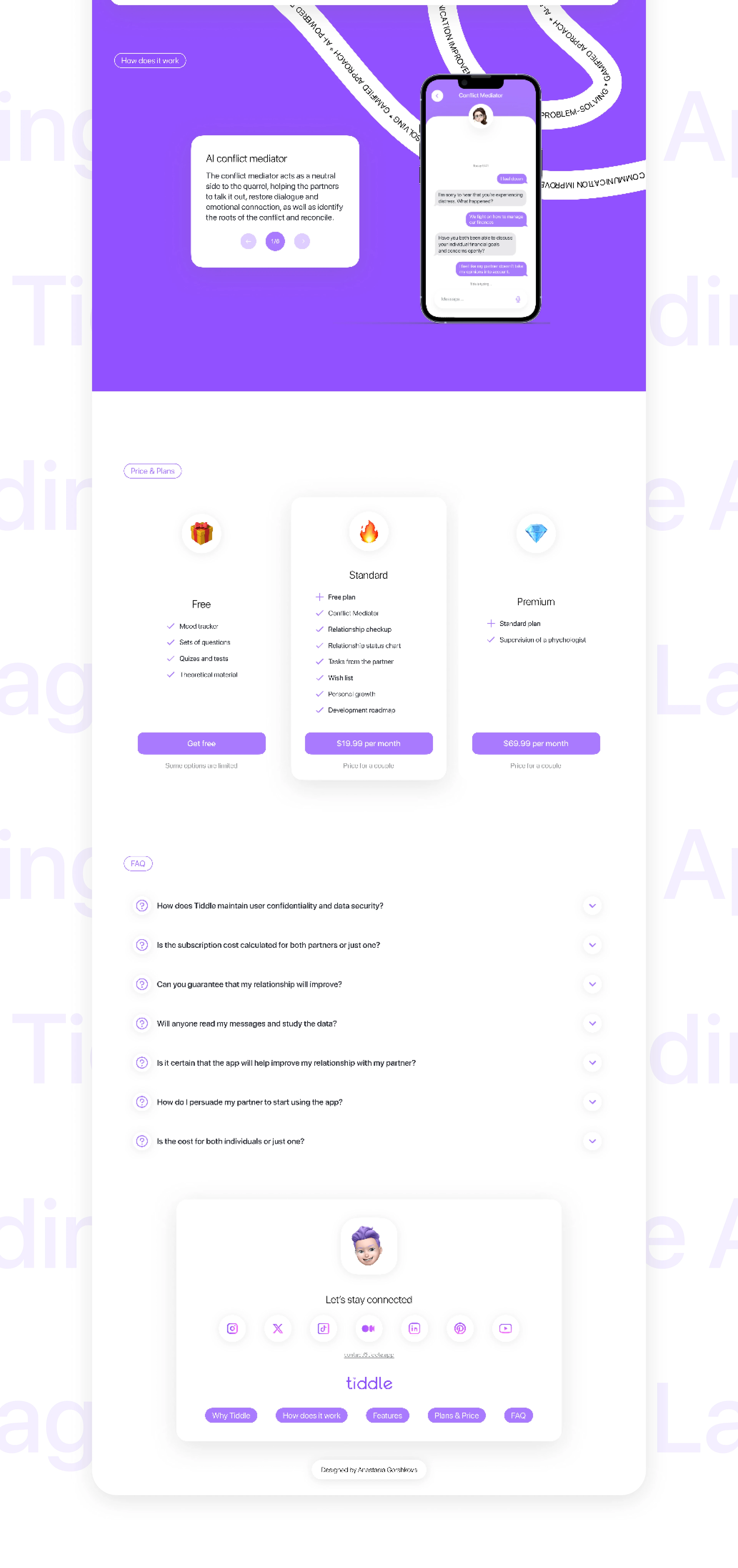 Tiddle — Relationship & Emotional Wellbeing App — Изображение №14 — Интерфейсы, Брендинг на Dprofile