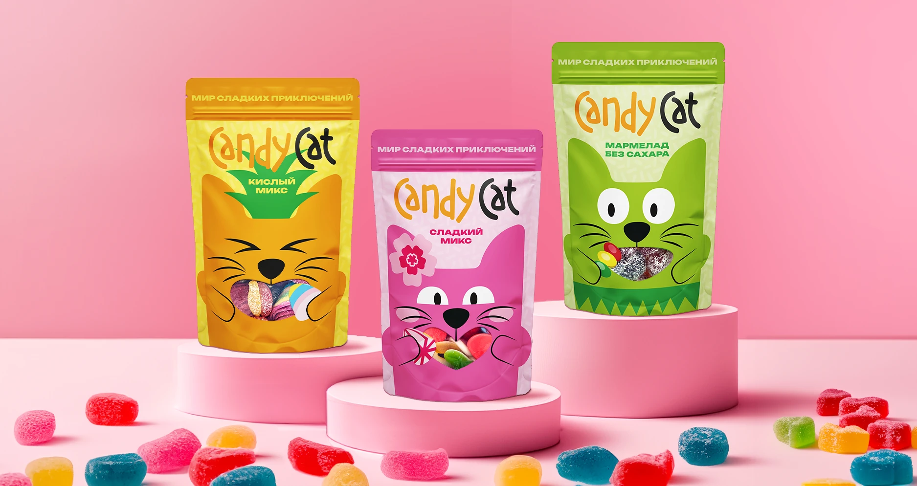 УПАКОВКА и ИЛЛЮСТРАЦИИ | мармелад Candy Cat — Изображение №1 — Брендинг, Иллюстрация на Dprofile